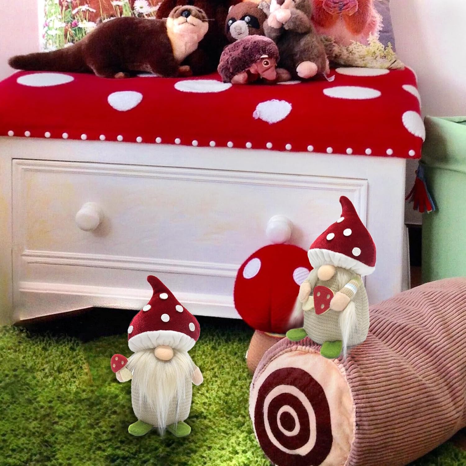 Spring Autumn Winter Mushroom Gnome Gonk Decorations Gnomes Plush / Mushroom Gnomes / Set of 2