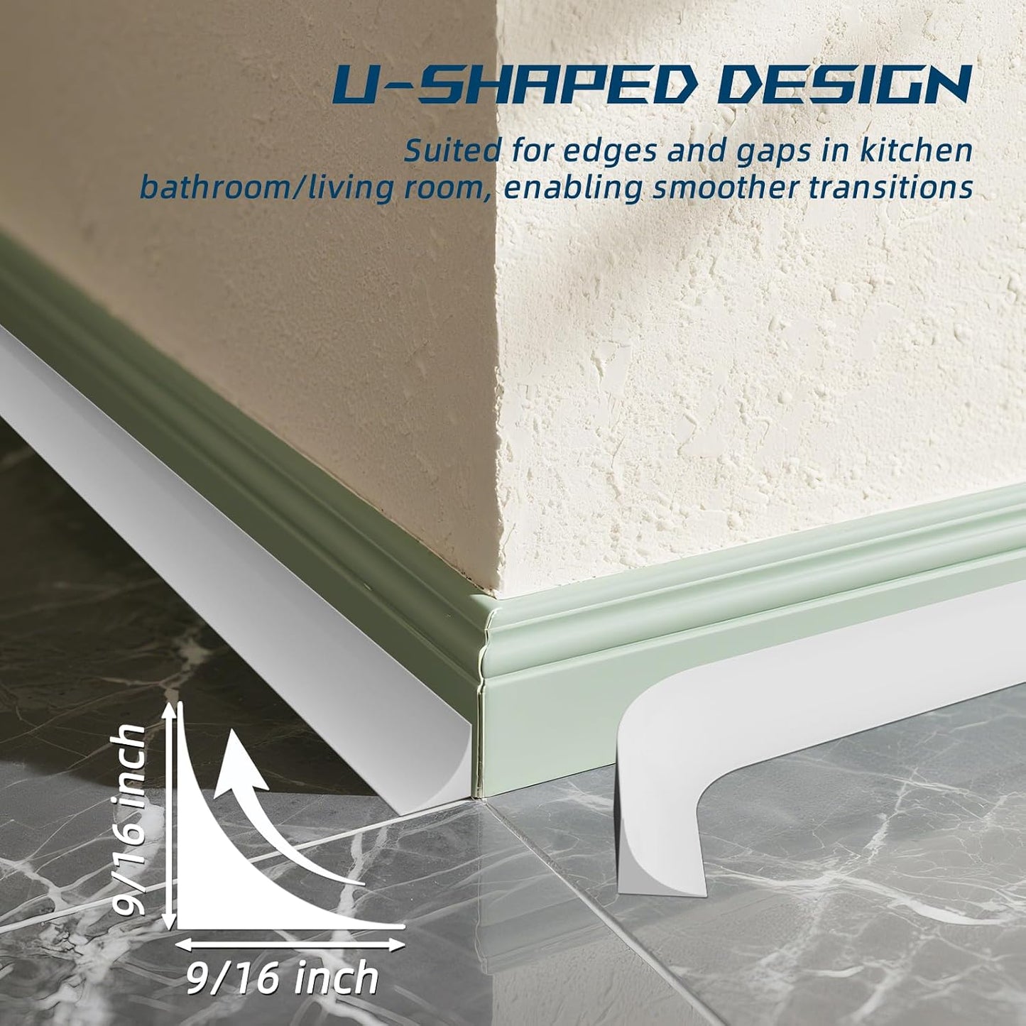 Shoe Molding for Floor Edge / 118 Inch / White