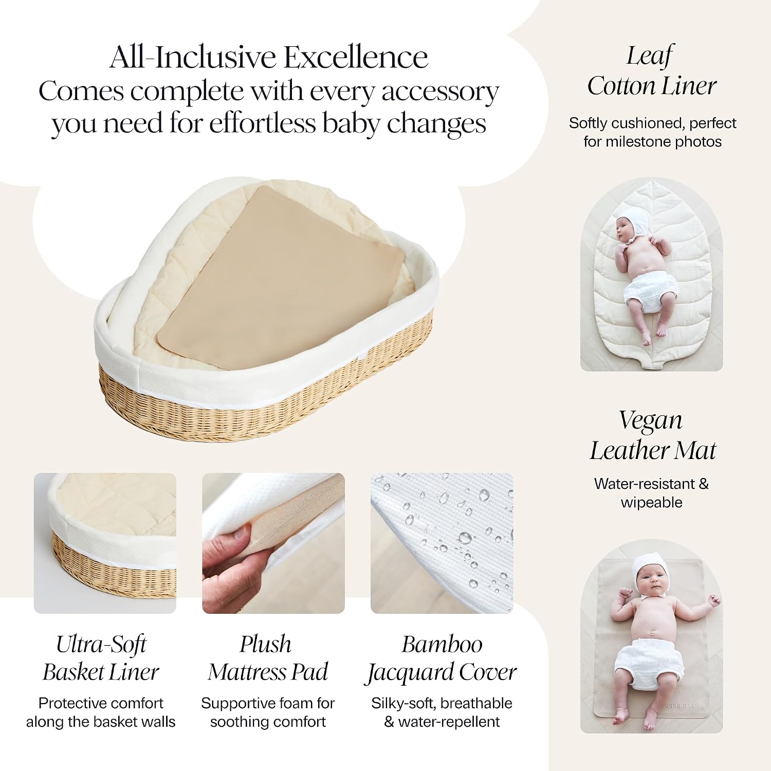 Baby Changing Basket / Natural