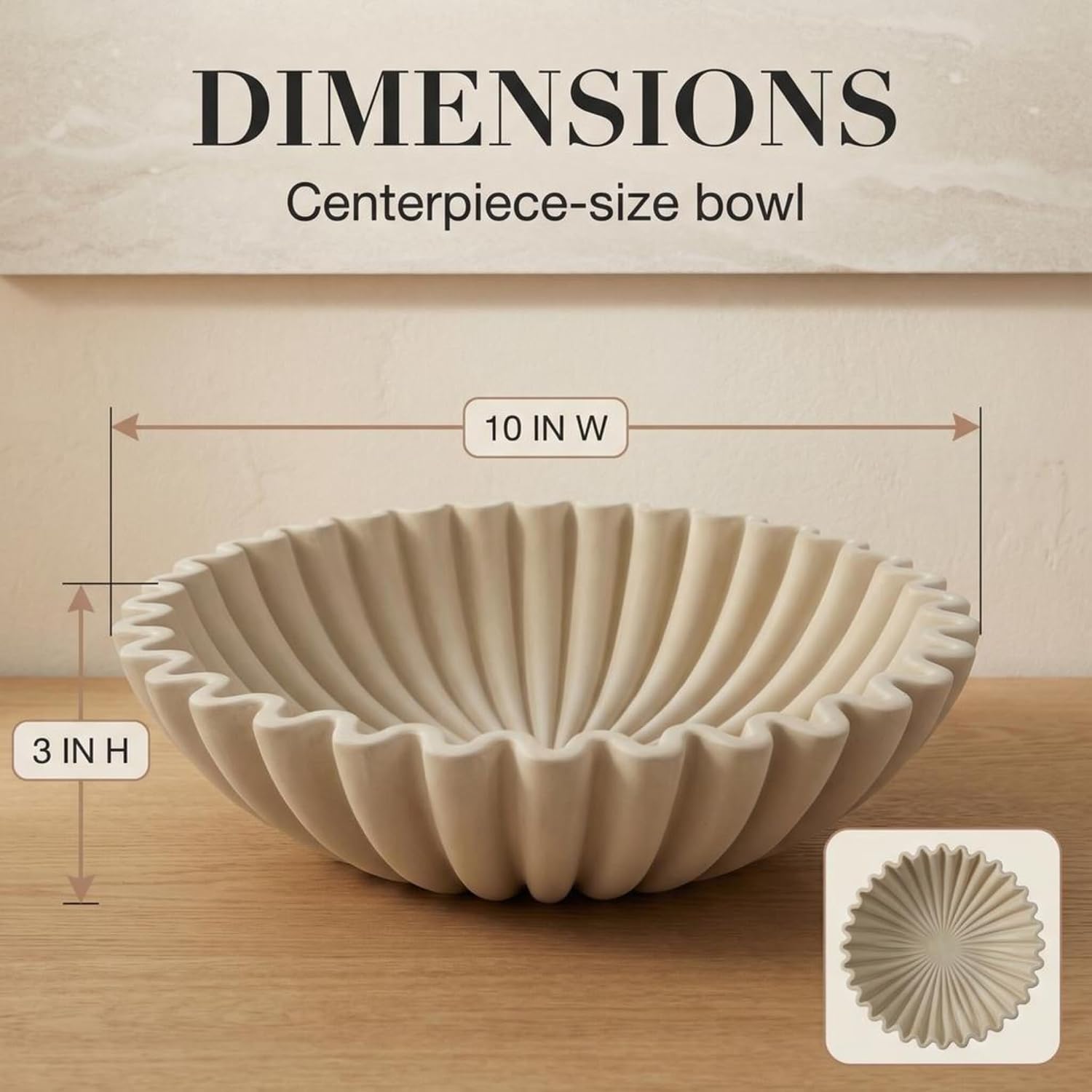 Organic Modern Home Decor Bowl / Gray