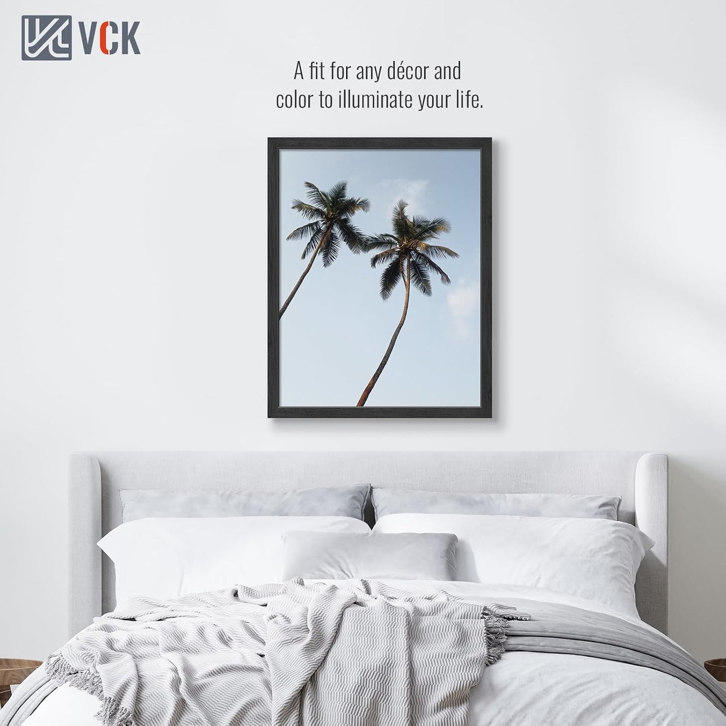 VCK 22x28 Picture Frame Set of 3, Black Woodgrain, Wall Hanging | Wide Border, Exclusive Woodgrain, Shatterproof