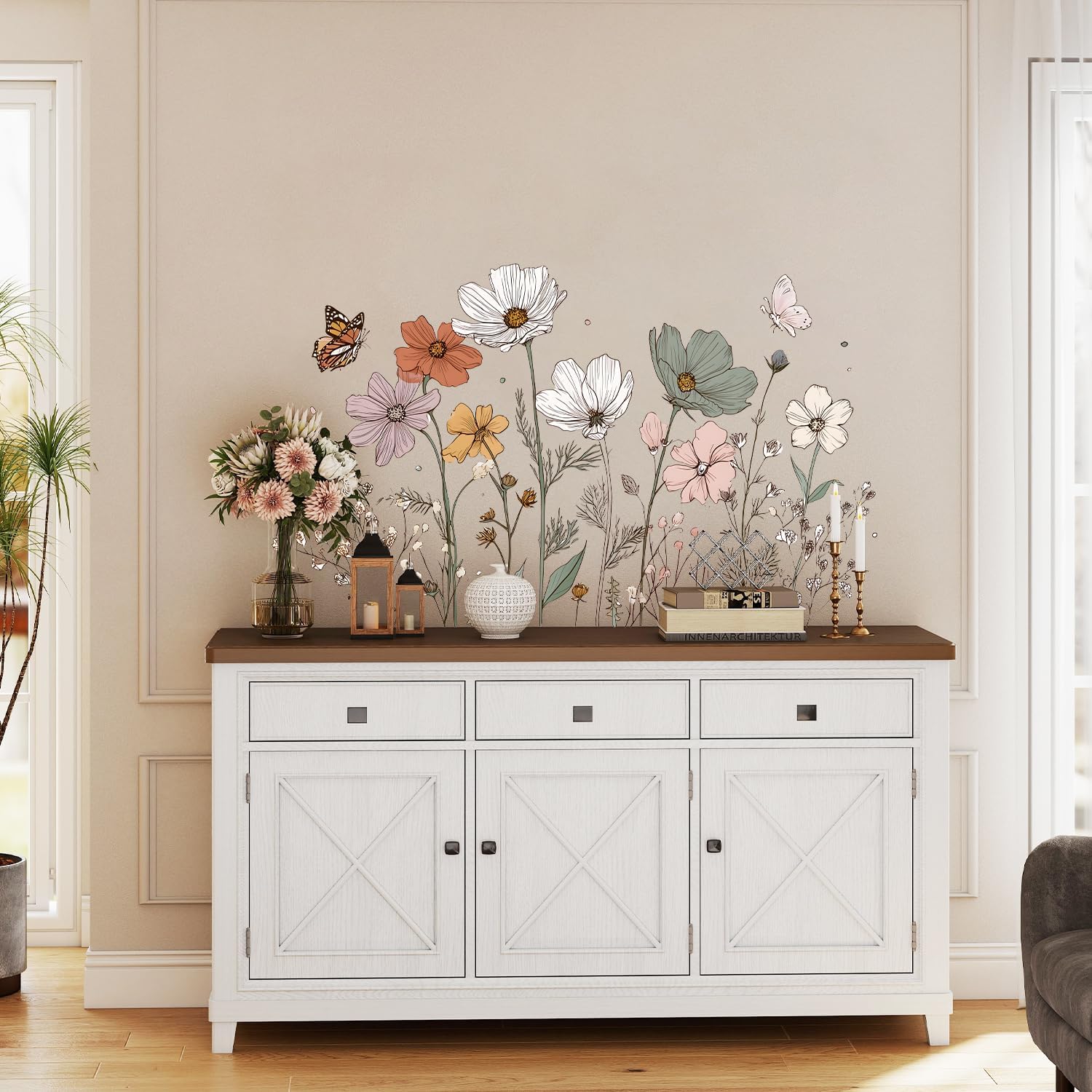 Minimalist Wildflower Wall Stickers / #27