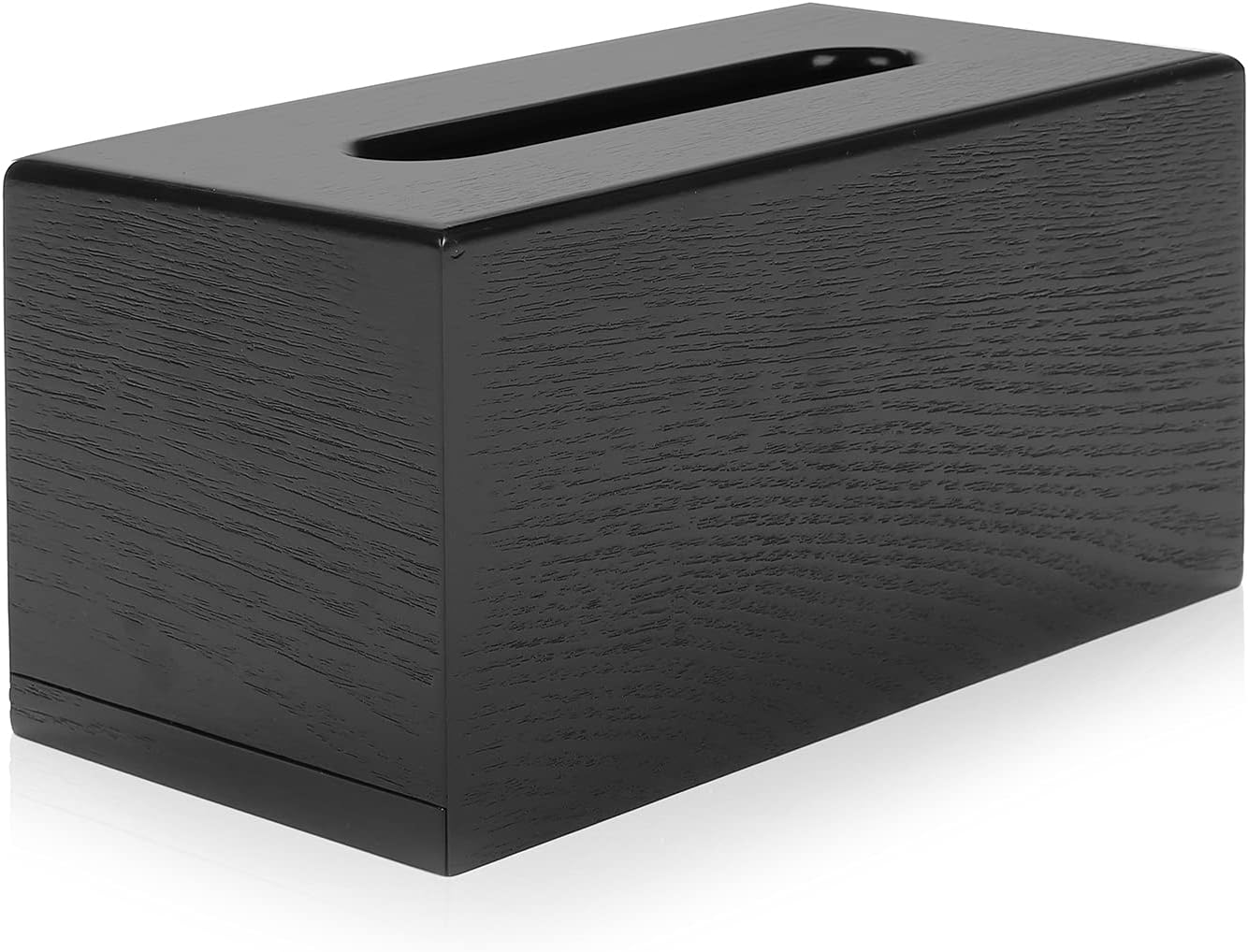 Modern Grain Tissue Box Cover / Black Wood