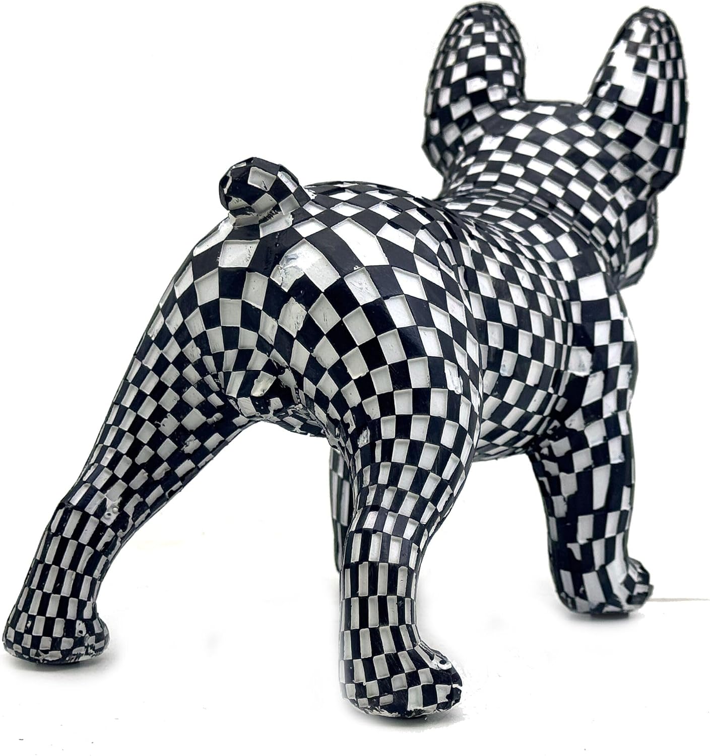 Art Abstract French Bulldog Statue Dog Figurines Sculpture Collectibles Home Office Desktop Decor