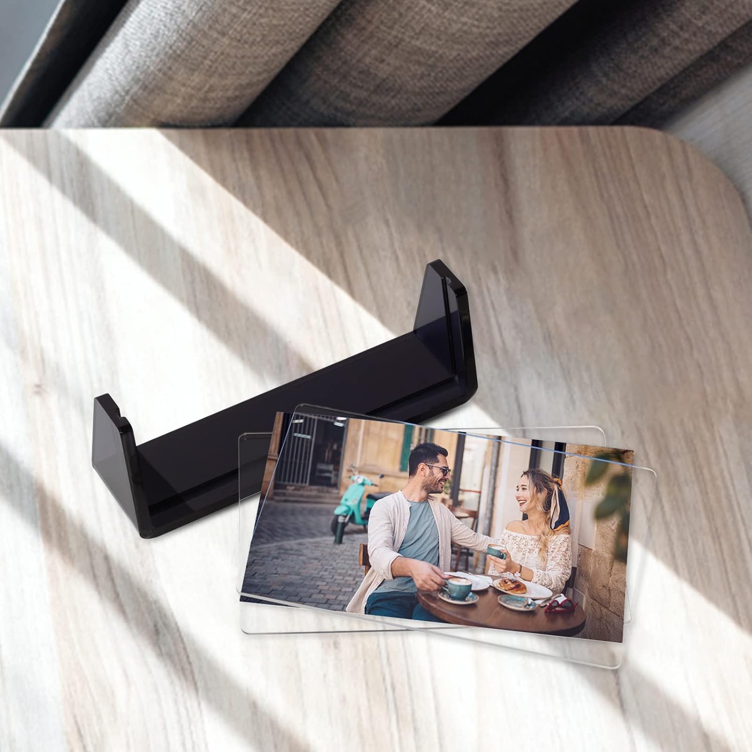 Acrylic Picture Frames / 5 x 7 / Translucent Black / Set of 2