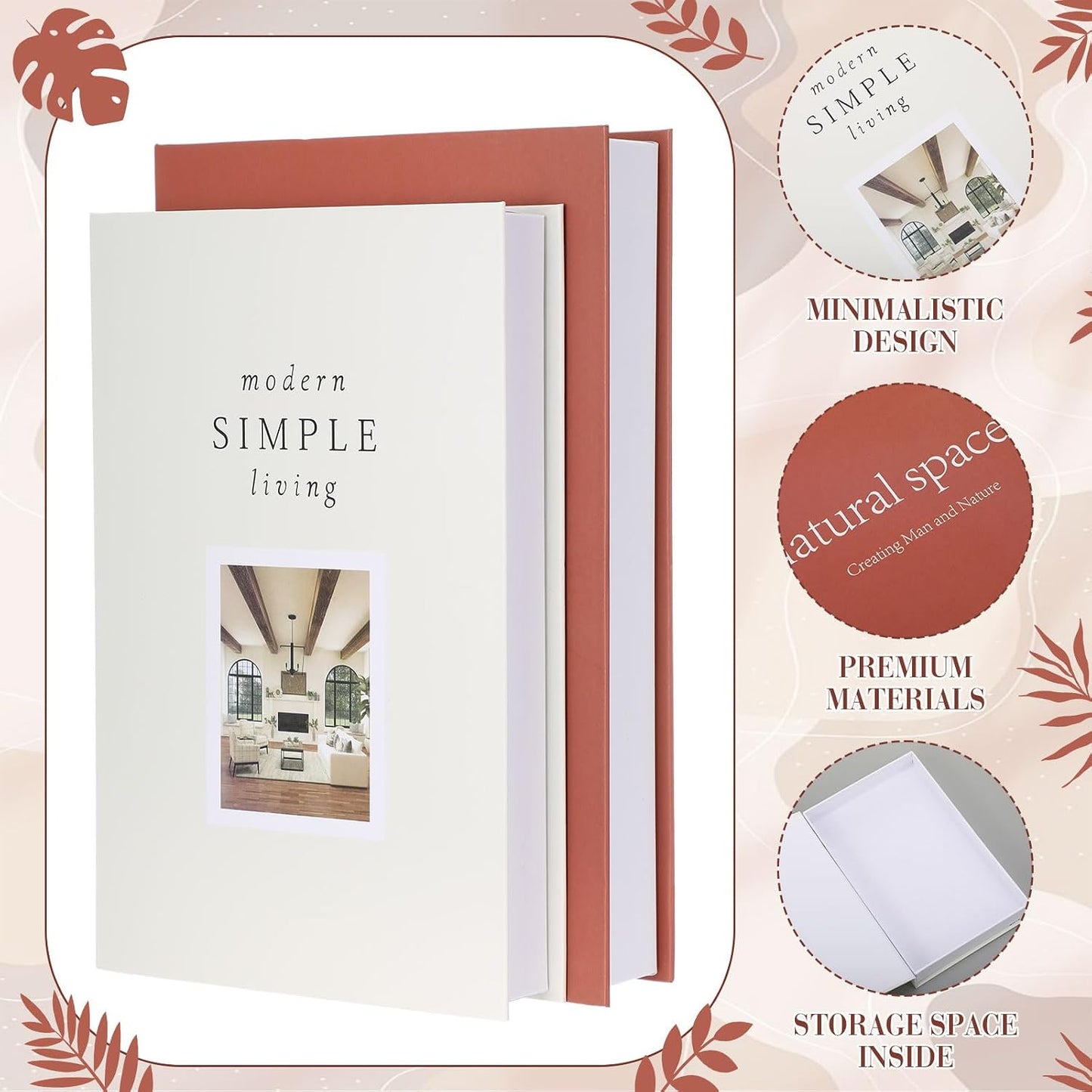 Modern Style Coffee Table Book Decor / Set of 4