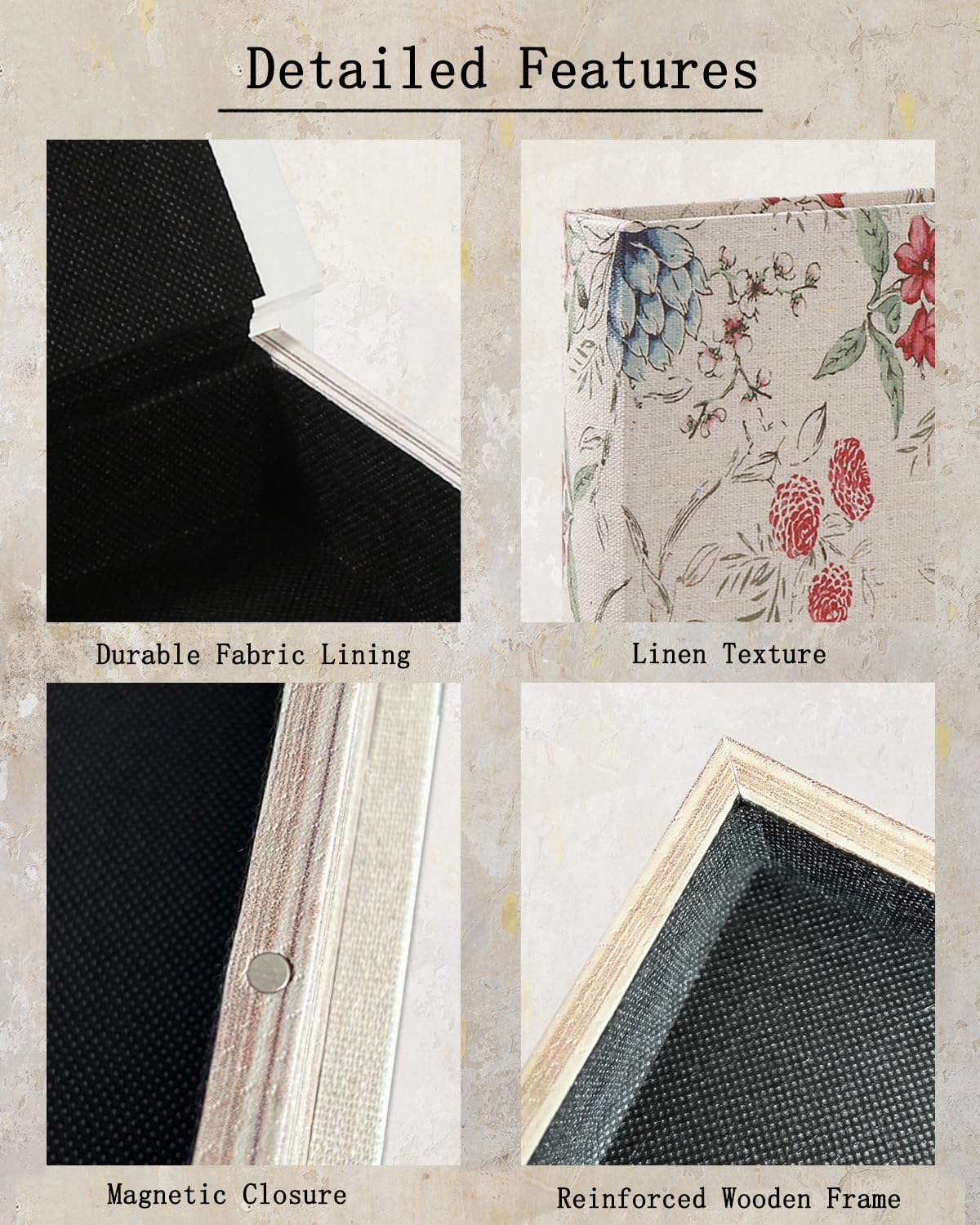 Vintage Faux Book Boxes / 1 x Floral