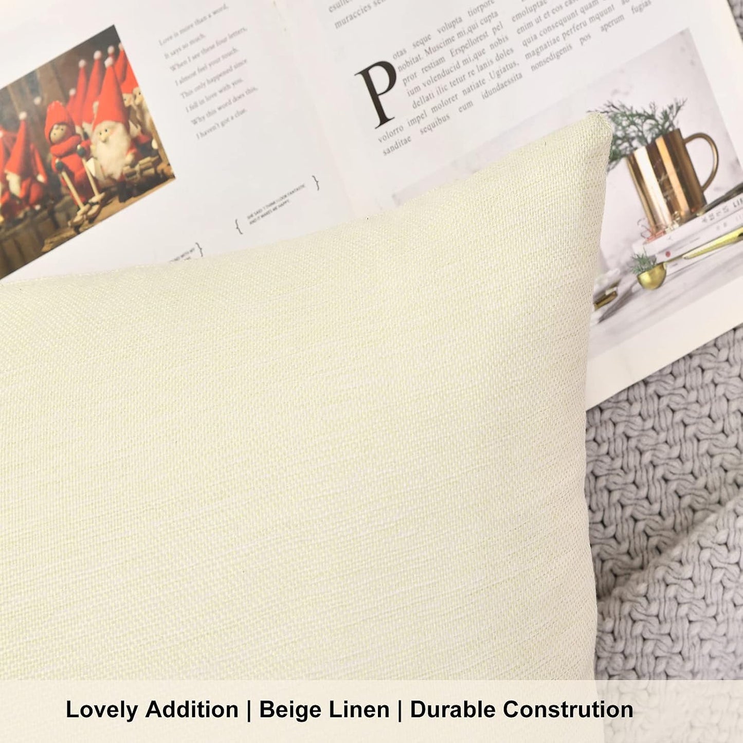 Throw Pillow Covers Bulk Linen Blank Couch Cushion Pillow Case for Vinyl Sublimation HTV Ironing