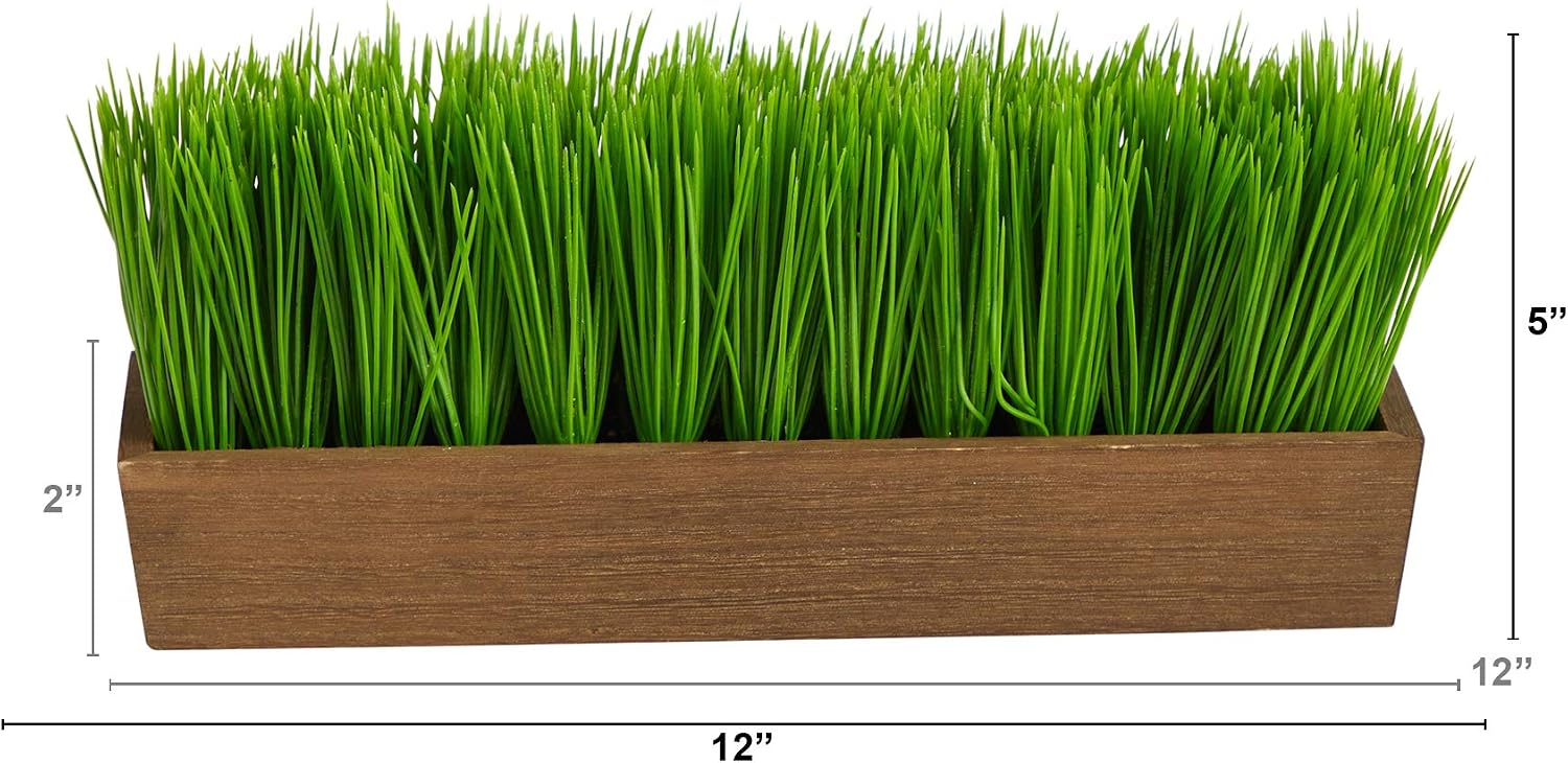 . Grass Artificial Plant in Decorative Planter / 12 Inch