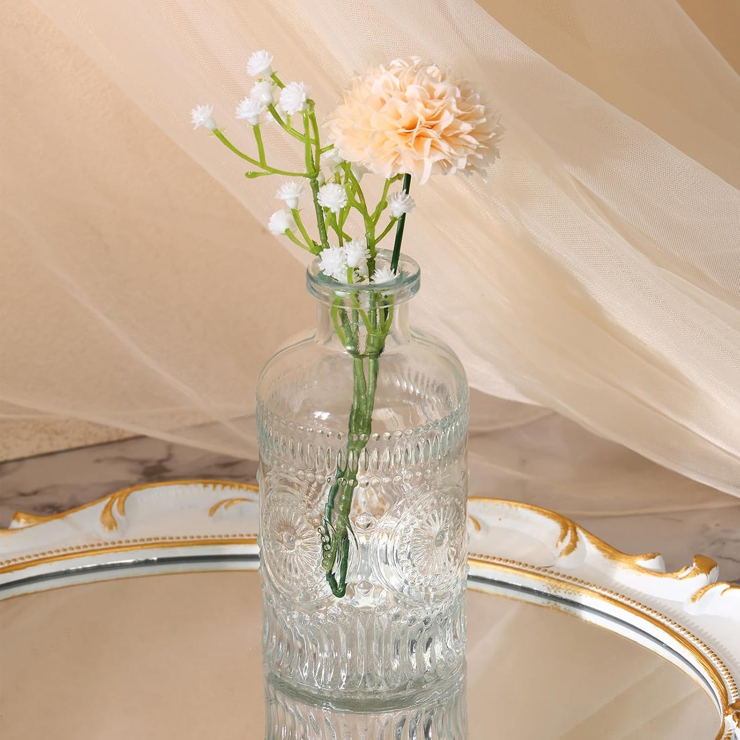 Glass Vase / Bud Vases / Clear / Set of 5