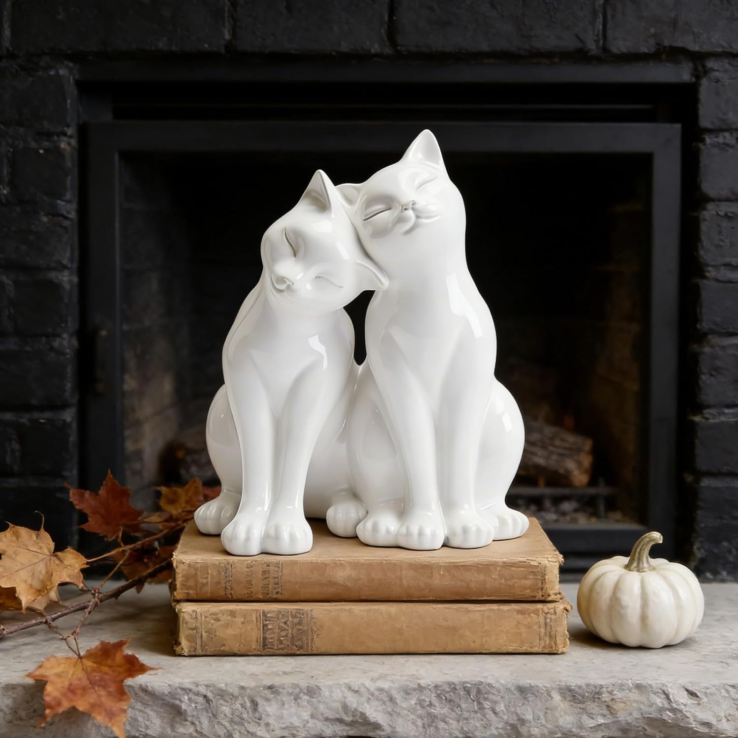 Cat Statues Home Decor Cat-Figurines / Couple Cat / 8.5 x 8 x 10.5