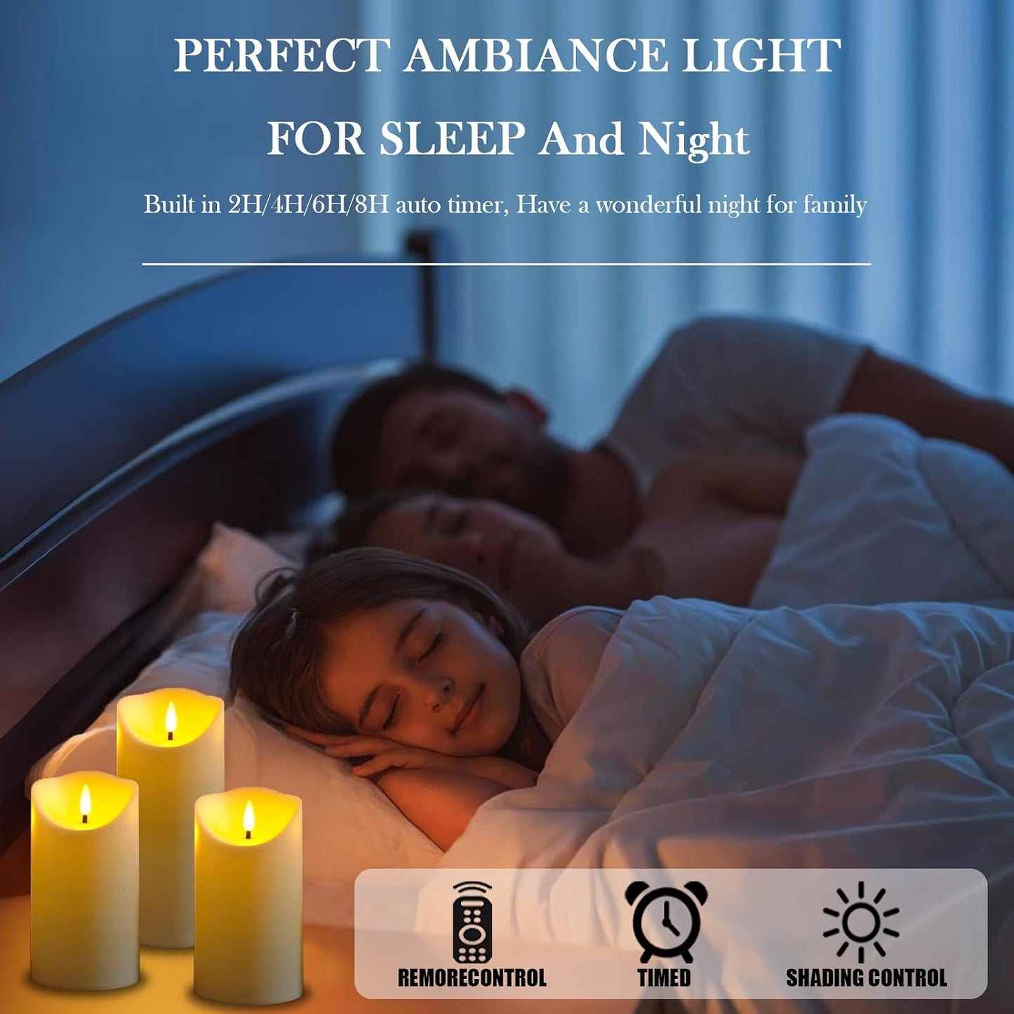 Fo32won Flameless Flickering Candles with Remote Timer, Set of 6 Ivory Led Battery Operated Candles for Home Decor Xmas
