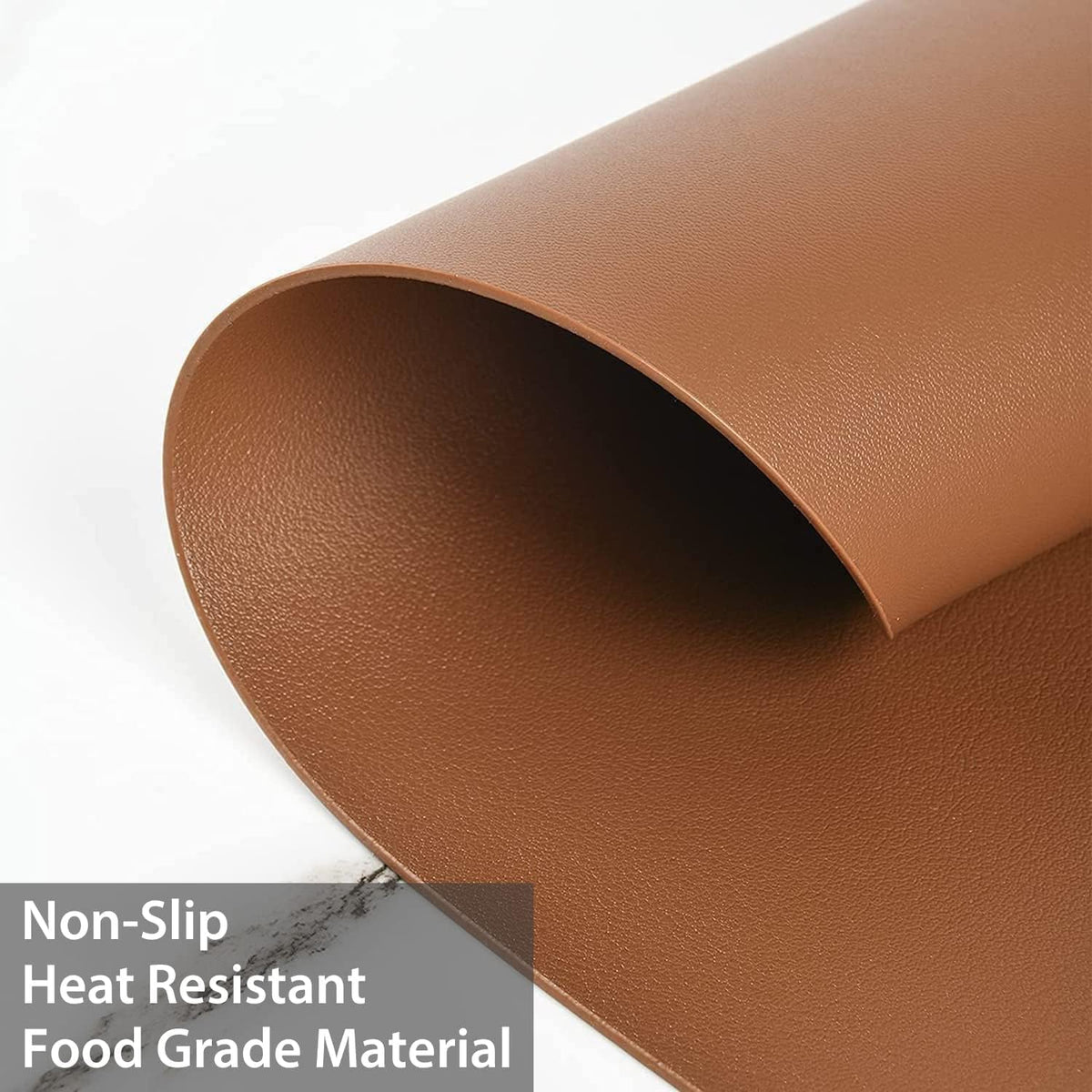 Faux Leather Placemats Set of 8, Wipeable & Washable Table Mats | Waterproof, Heat-Resistant & Easy to Clean Round