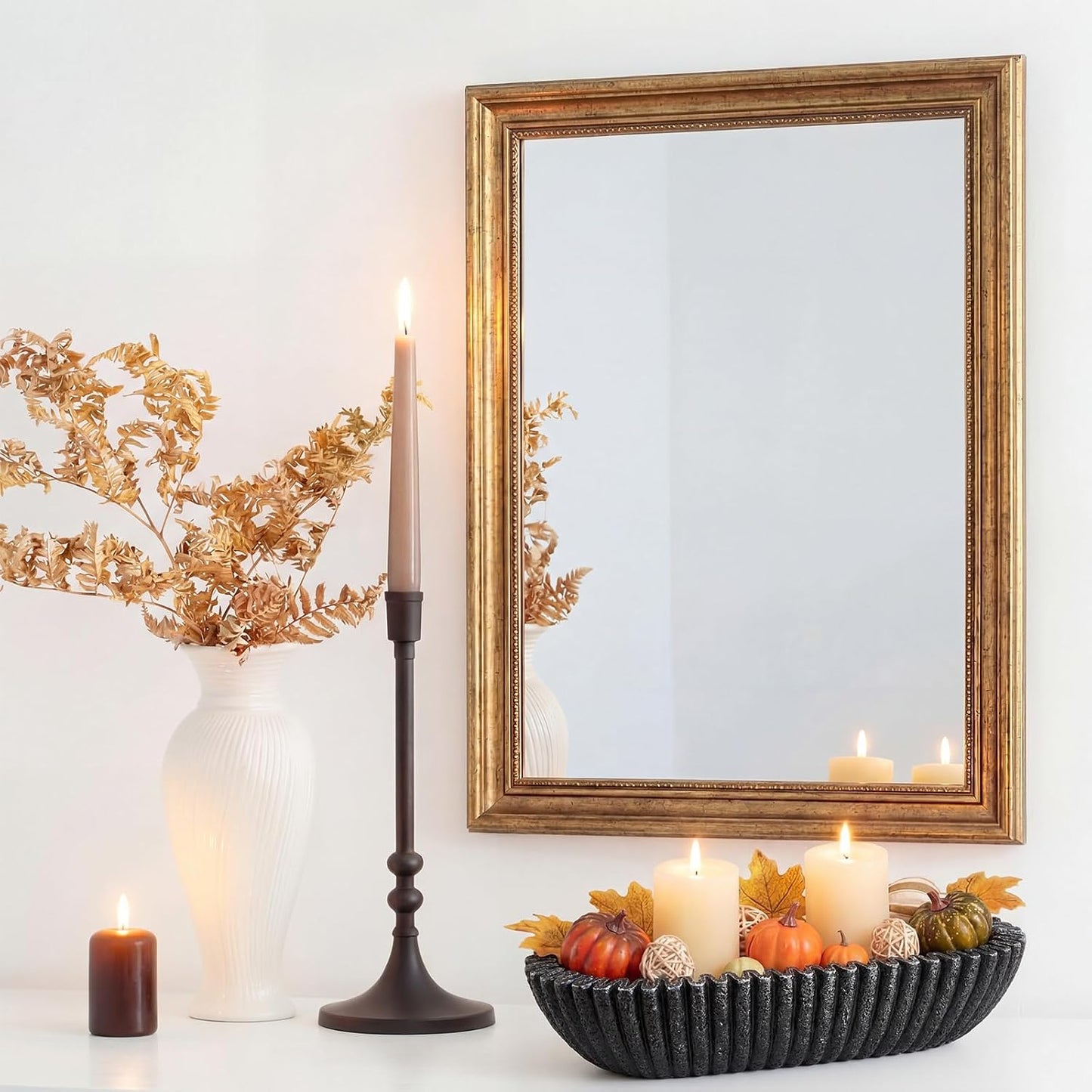 Large Decorative Bowl / Black / Oval