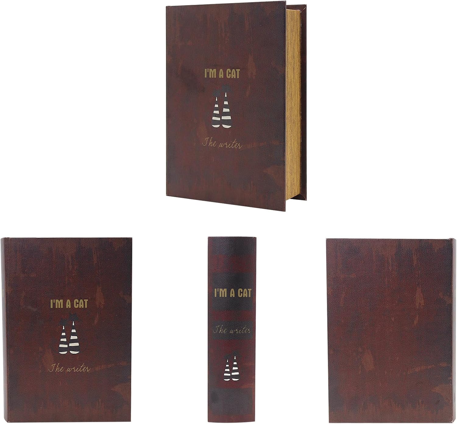 Faux Wood cover Storage for Hidden Jewelry / I Am A Cat