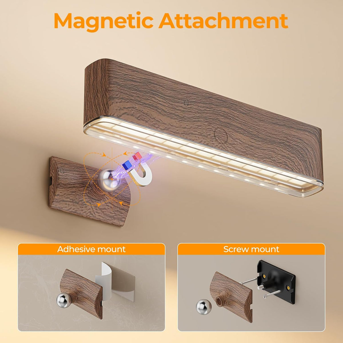 MOITA Magnetic Wireless Battery Operated Wall Sconce, Rechargeable Remote Control & Touch Control Wall Sconces Set of