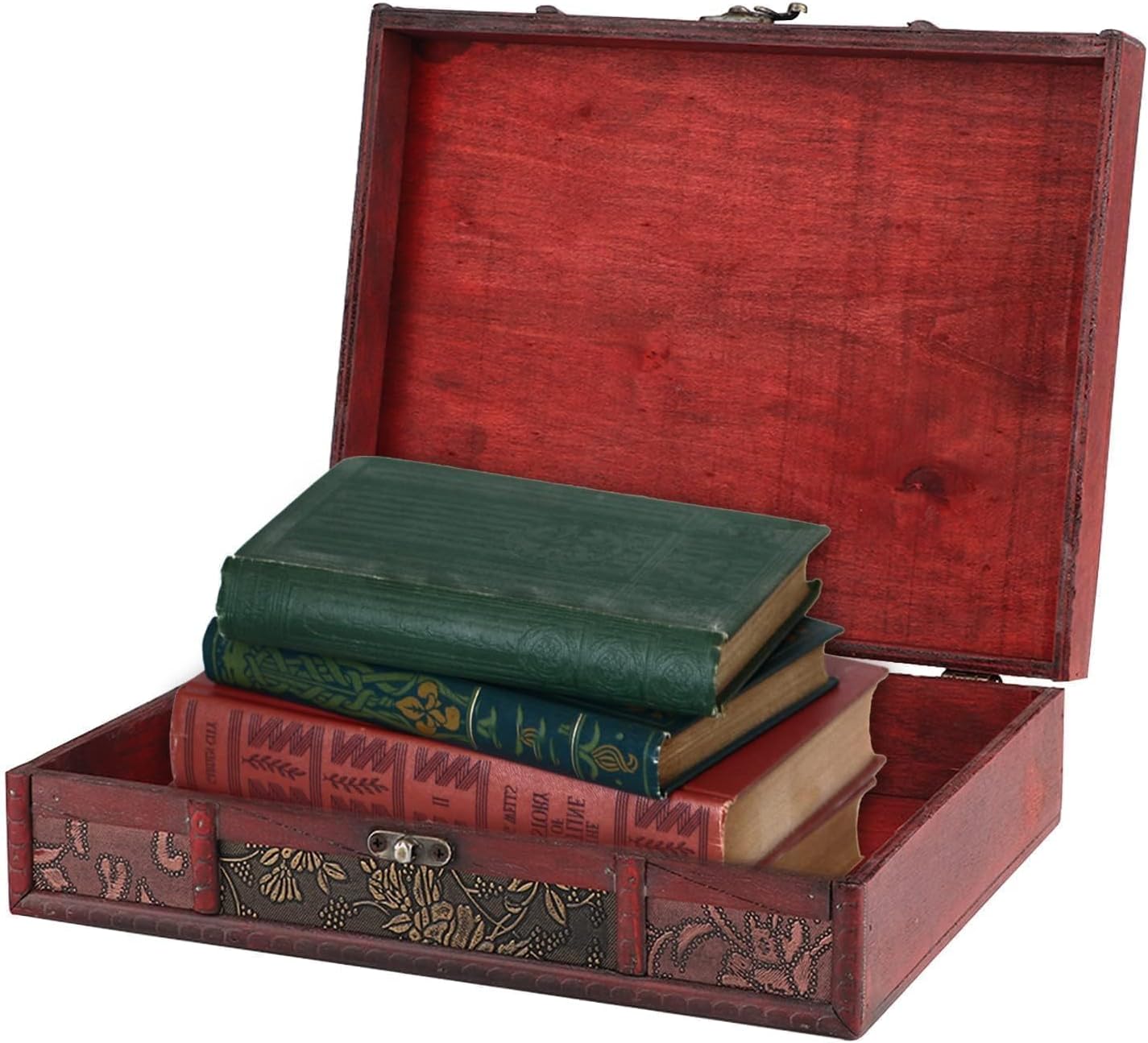 Decorative Jewelry Storage Keepsake Box Wood Trinket Boxes