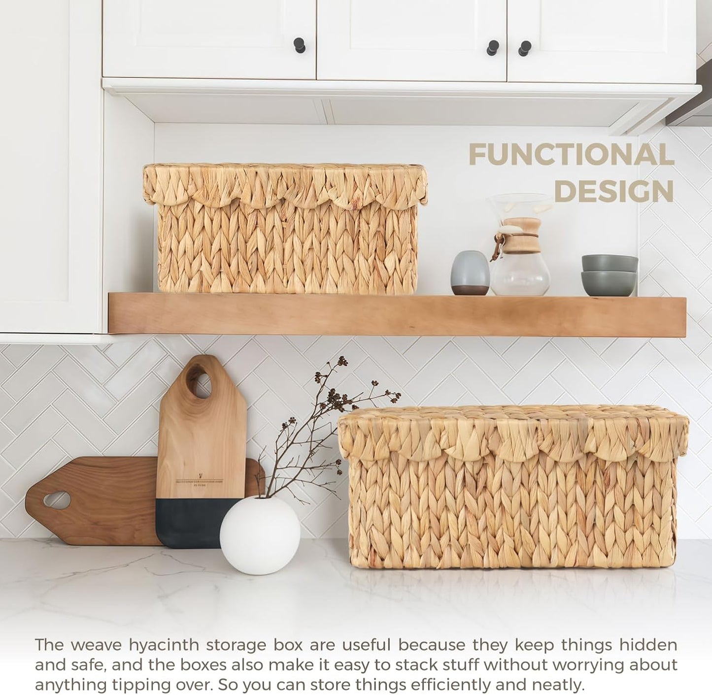 Decor Wicker Storage Basket / Natural / Set of 2