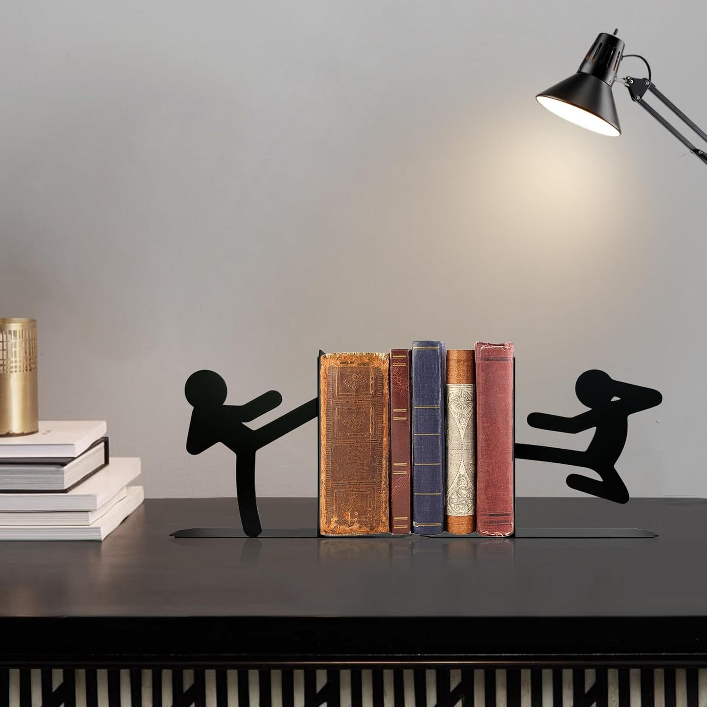 Unique Metal Bookends / Reading Decor & Idea Gift for Book