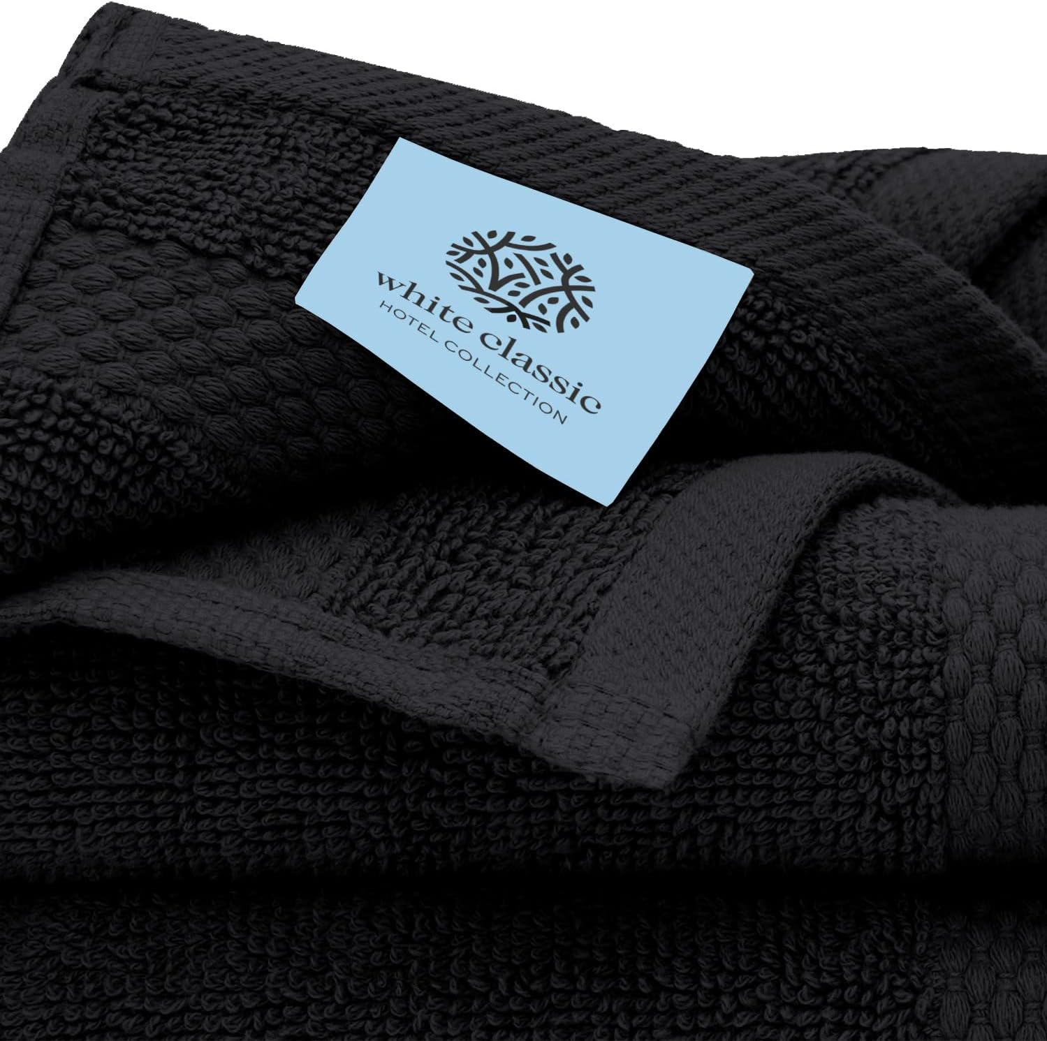 White Classic Luxury Bath Towel Set of 8 Pieces - 100% Turkish Cotton Highly Absorbent Towels for Bathroom, 2 Luxury