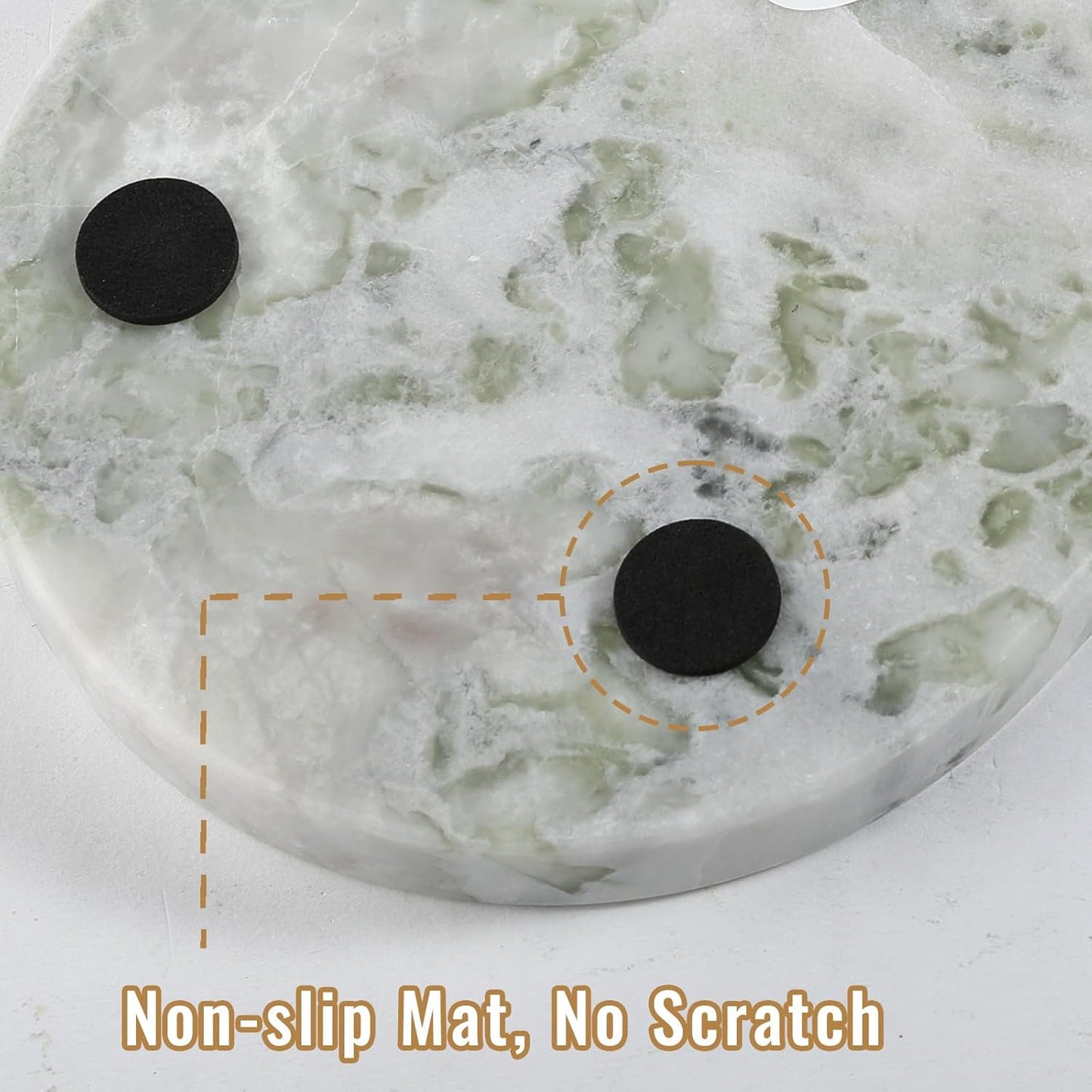 Catchall Tray for Perfume / Green Marble-bianco Palomino / 12 x 6 x 0.8