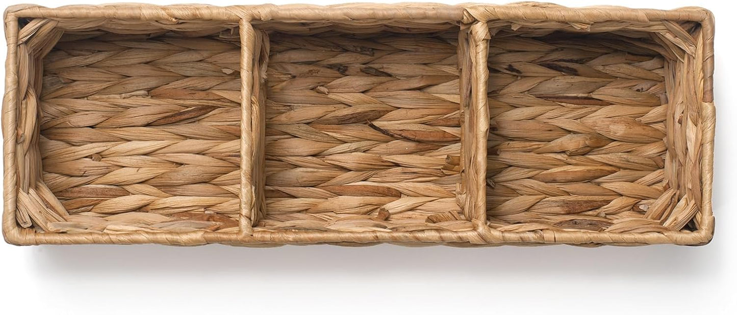 Wicker Bathroom Basket / 14.6 x 4.7 x 3.1