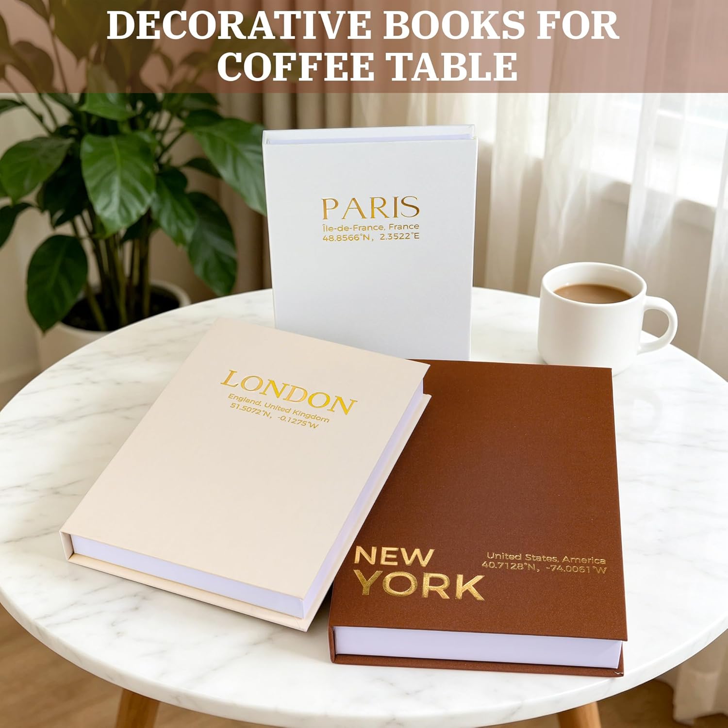 Linen Faux Books / Set of 3