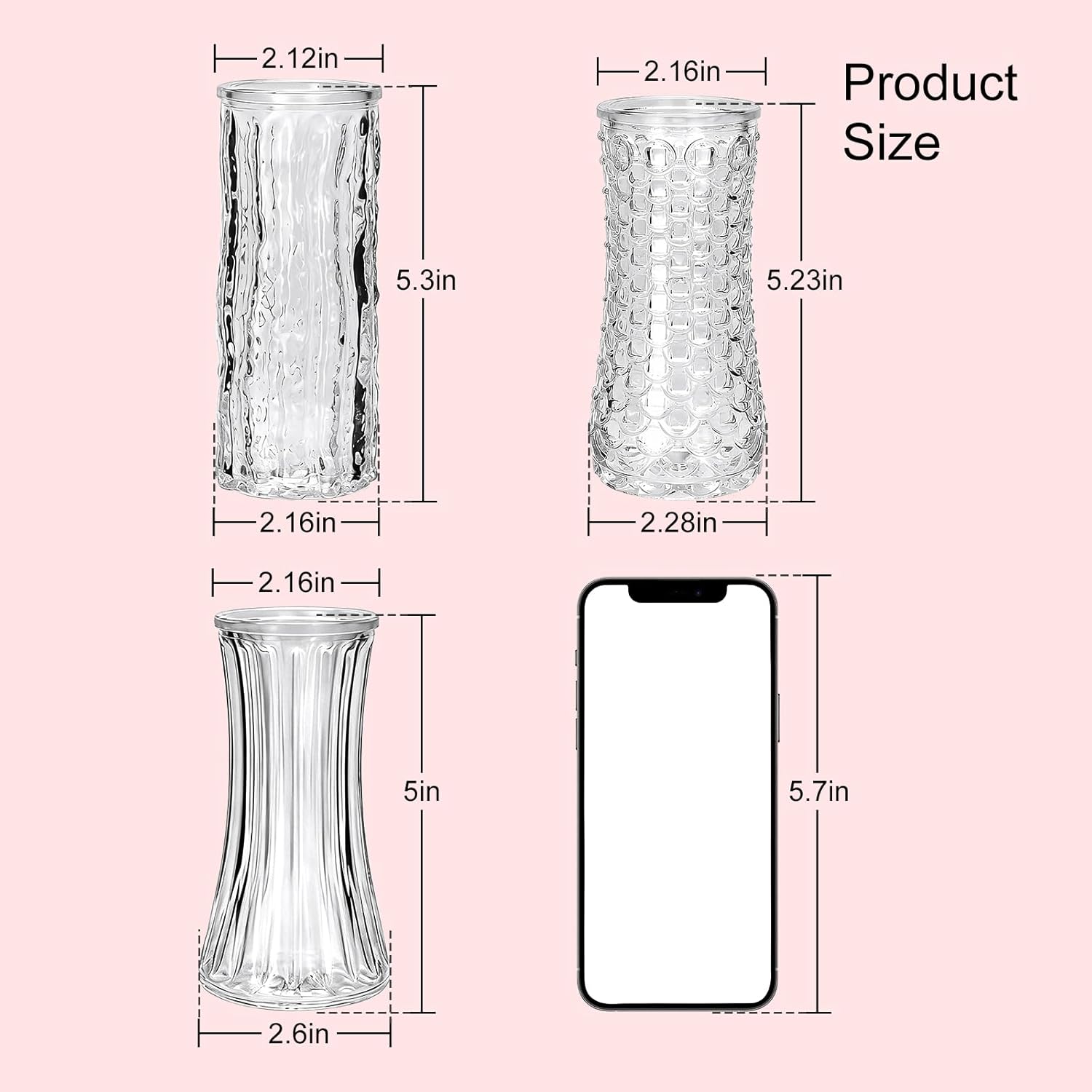 Mini Glass Bud Vases / Clear / Set of 24