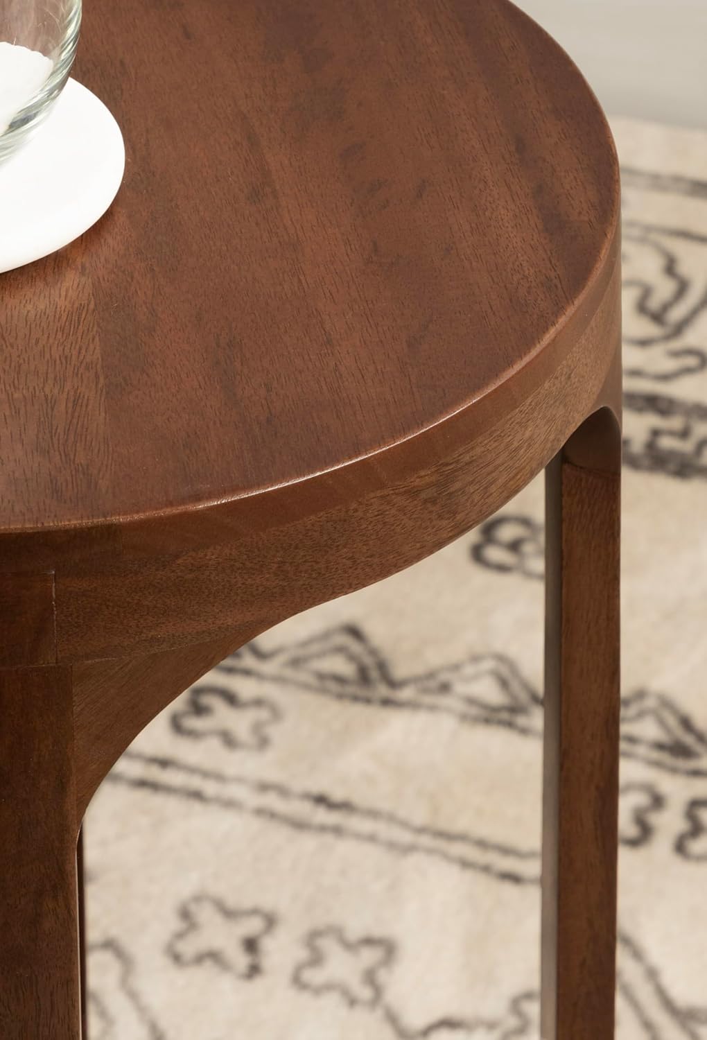 Transitional Wood Accent Pedestal / Walnut Brown / 12 x 12 x 23