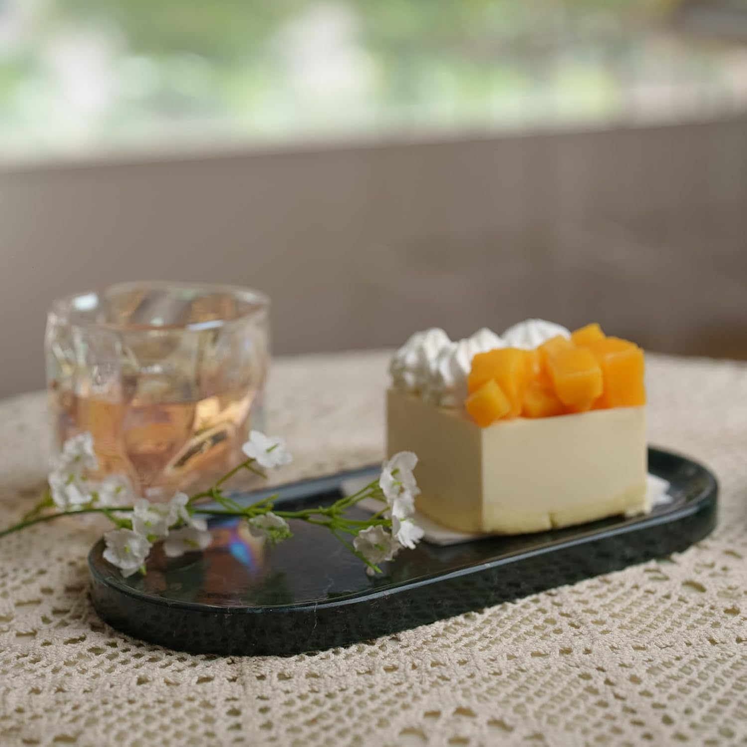 Emerald Green Marble Tray / Dark Green