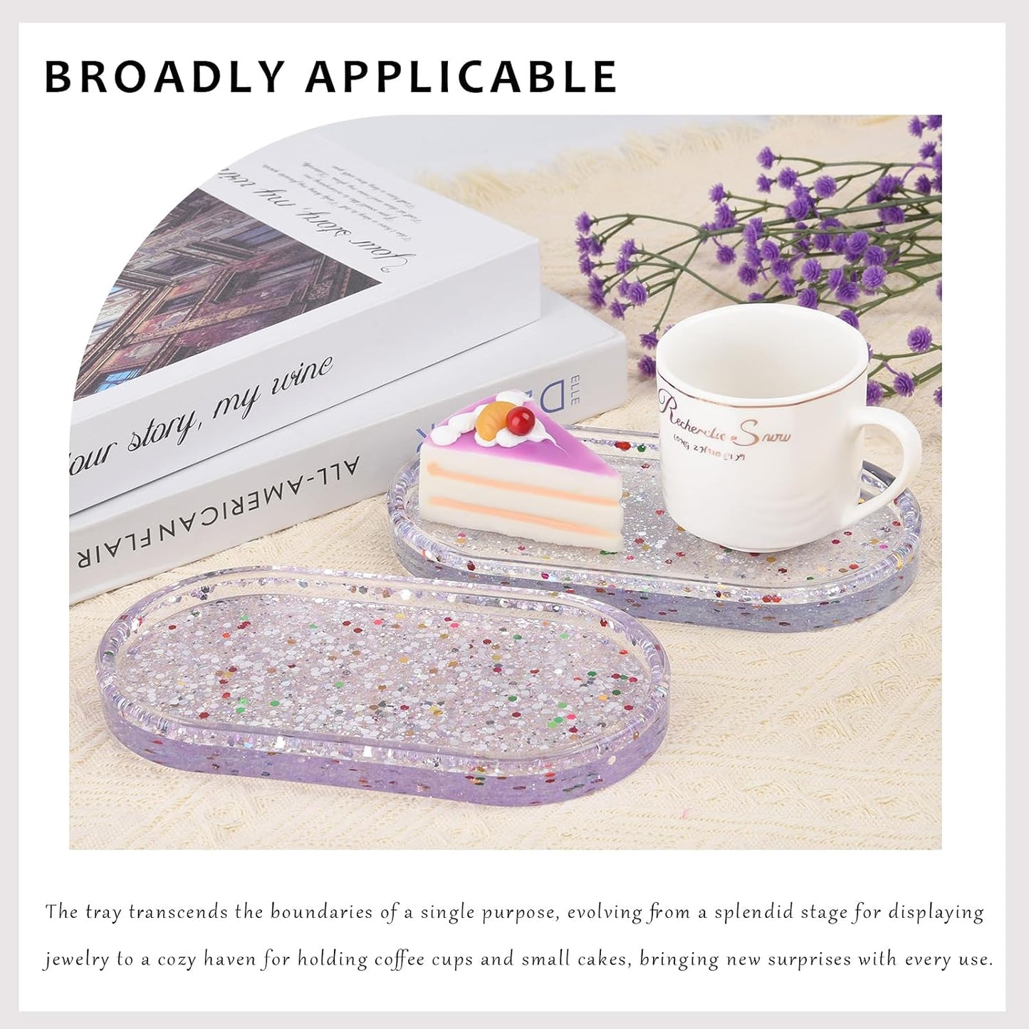 Toilet Tray / Guest Towel Holder / Purple Flash