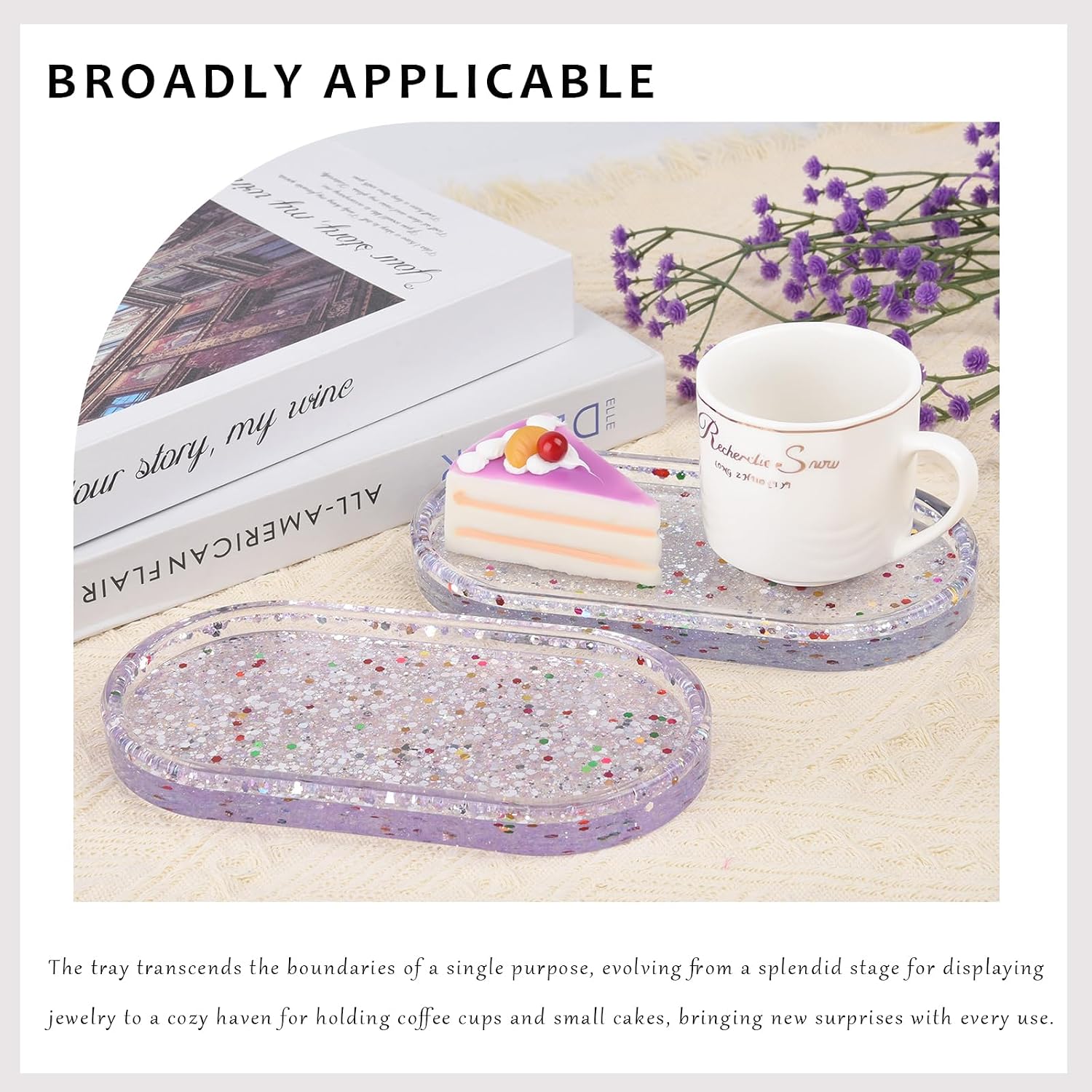 Toilet Tray / Guest Towel Holder / Purple Flash