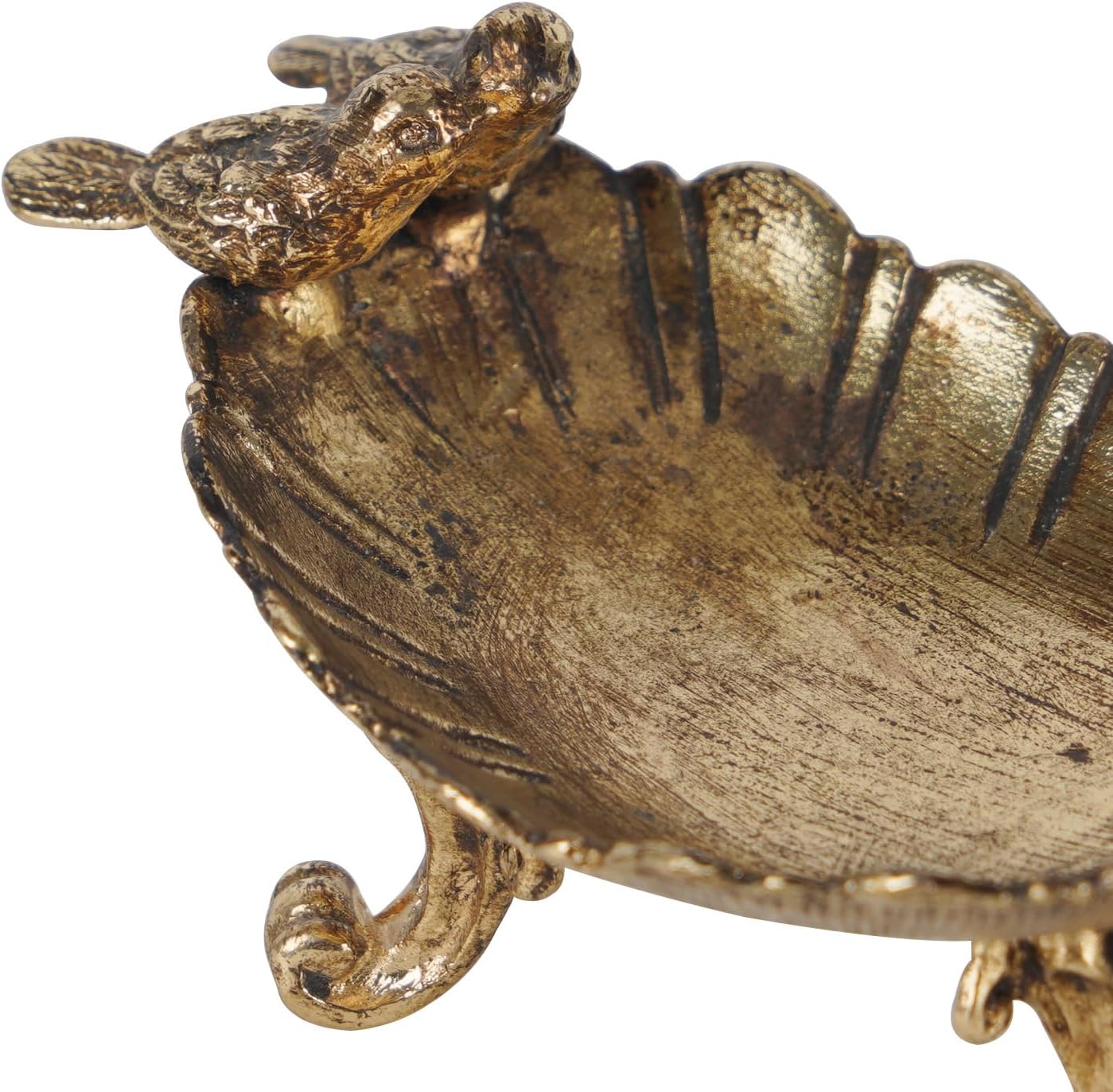 Vintage Ring Holder Jewelry Dish / Gold