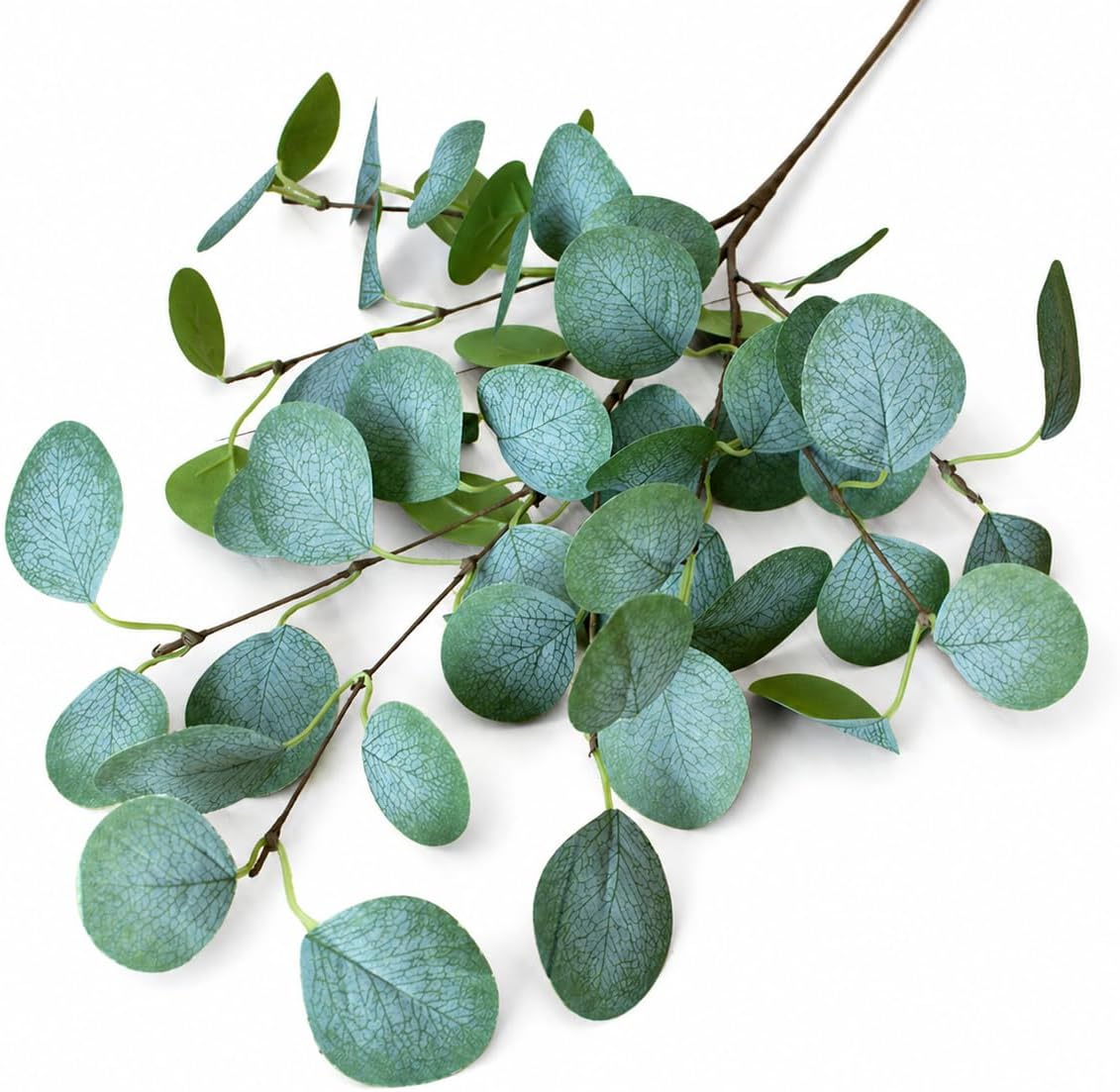 Realistic Bendable Faux Greenery Branches for Vase / Eucalyptus / Set of 4
