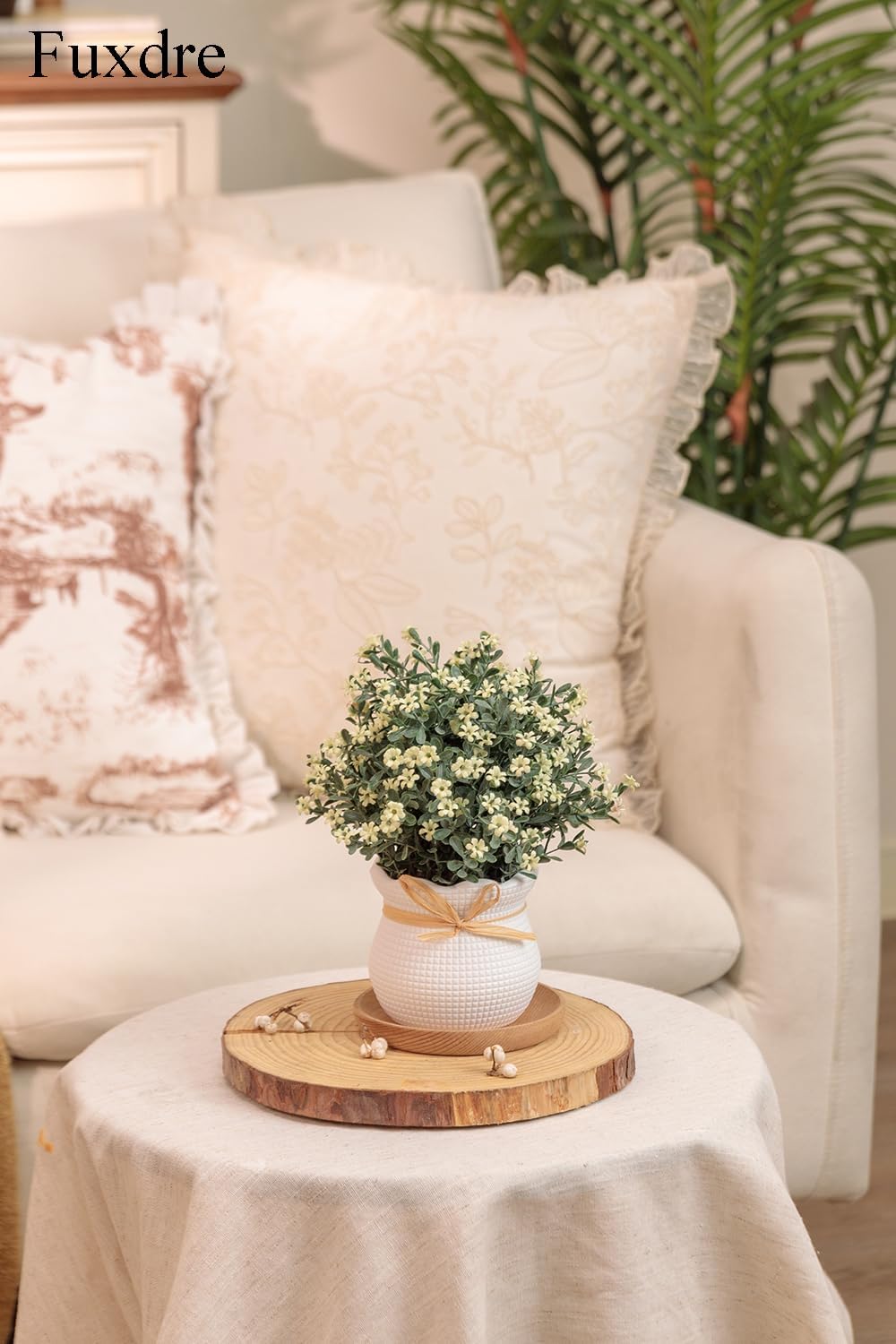 Faux Plants Indoor / Ivory / Floral / Set of 2