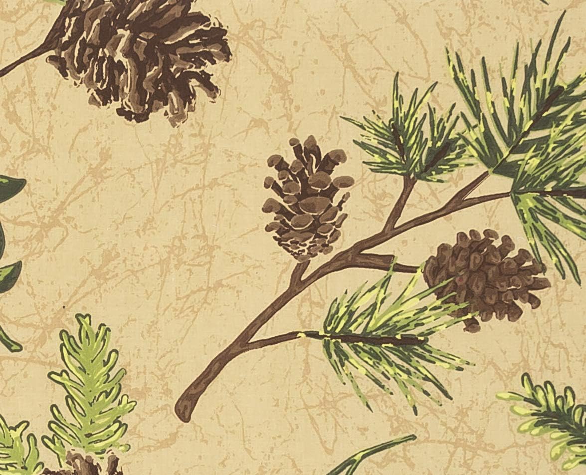 Woodland Retreat Pinecones 100% Cotton Set of 6 Placemats 13" x 19" | Cabin Decor, Set of 6, Gift Idea