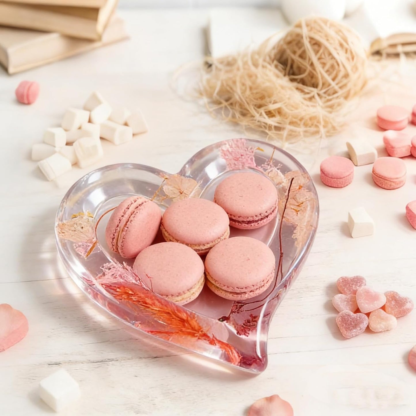 Tray Resin Mold 6.3''&5.5''&3.9 / Heart / Set of 3