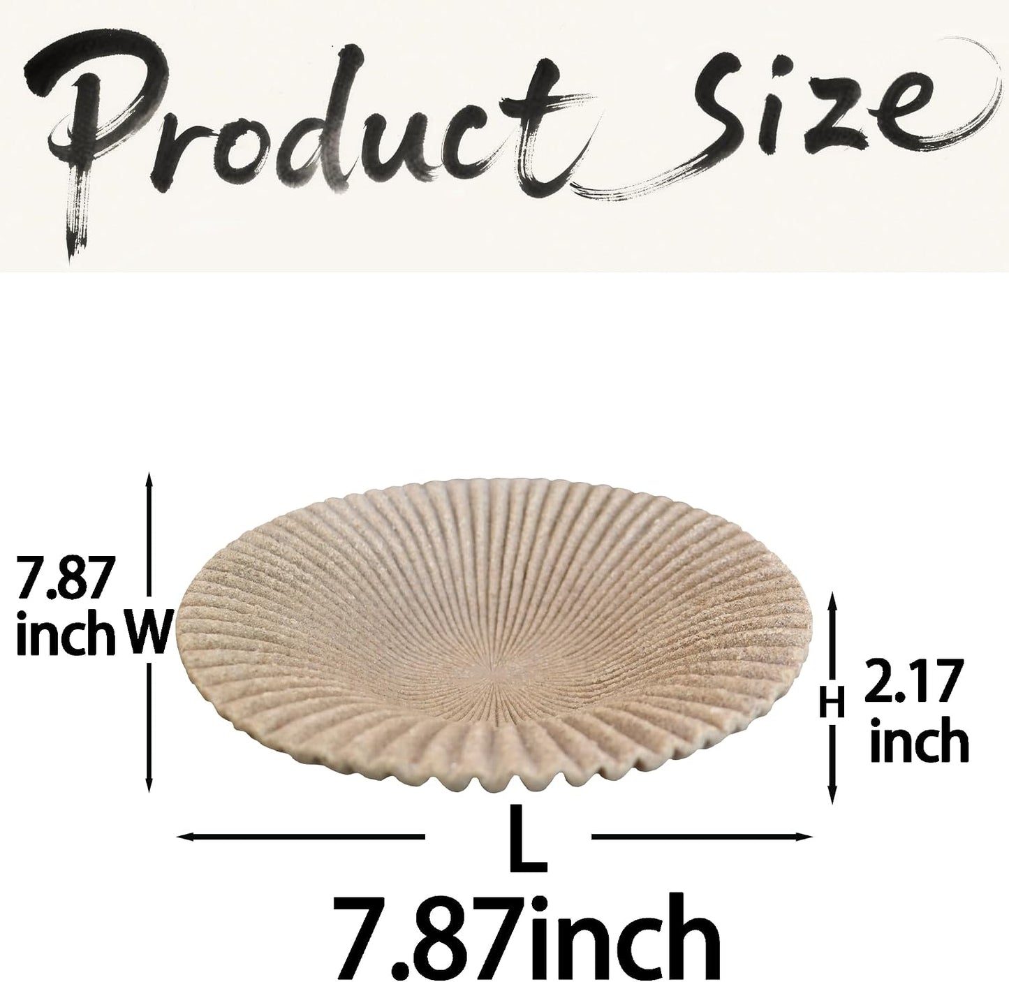 Decorative Bowl decor Tray / Beige-d / 7.87inch