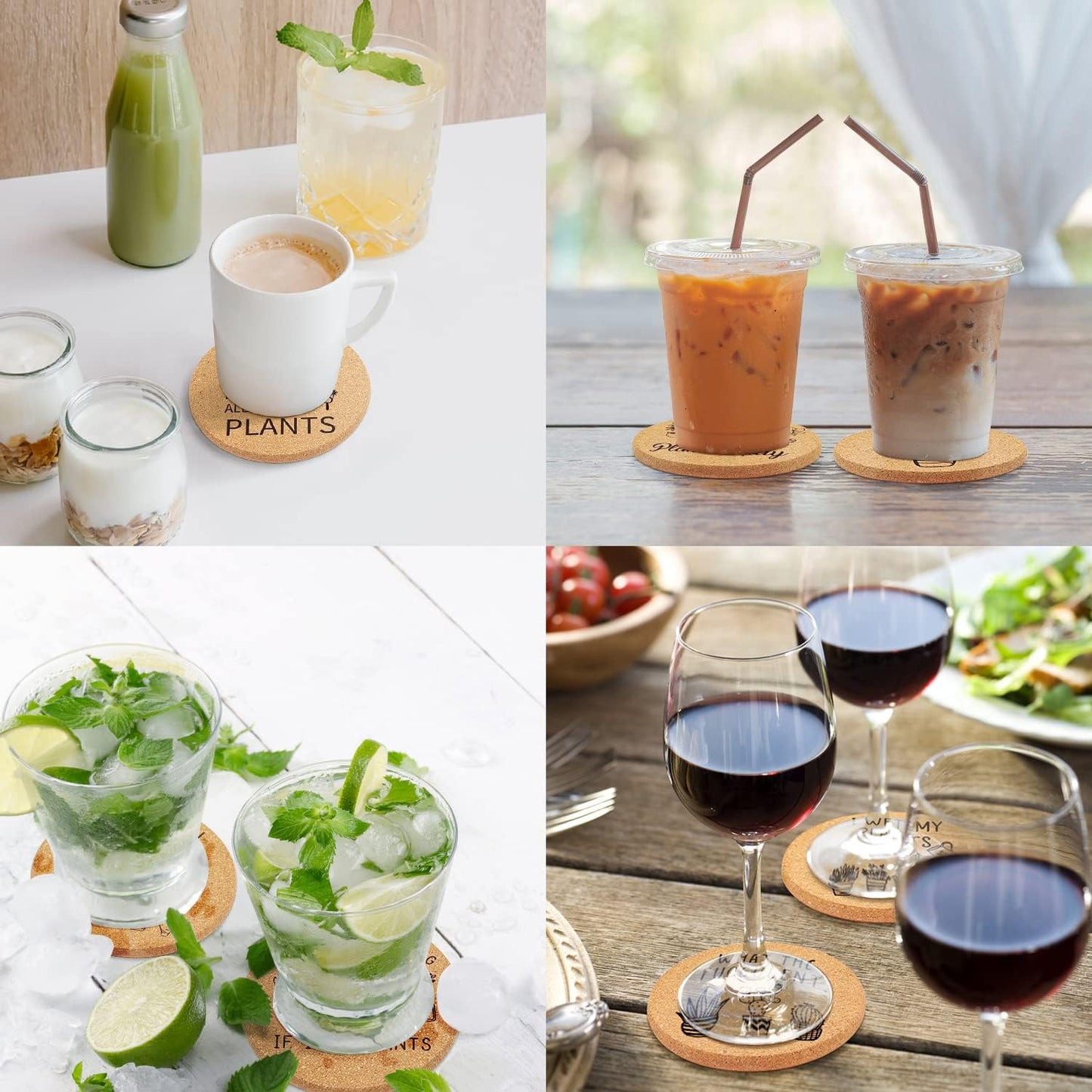 Funny Plant Coasters for Drinks Absorbent