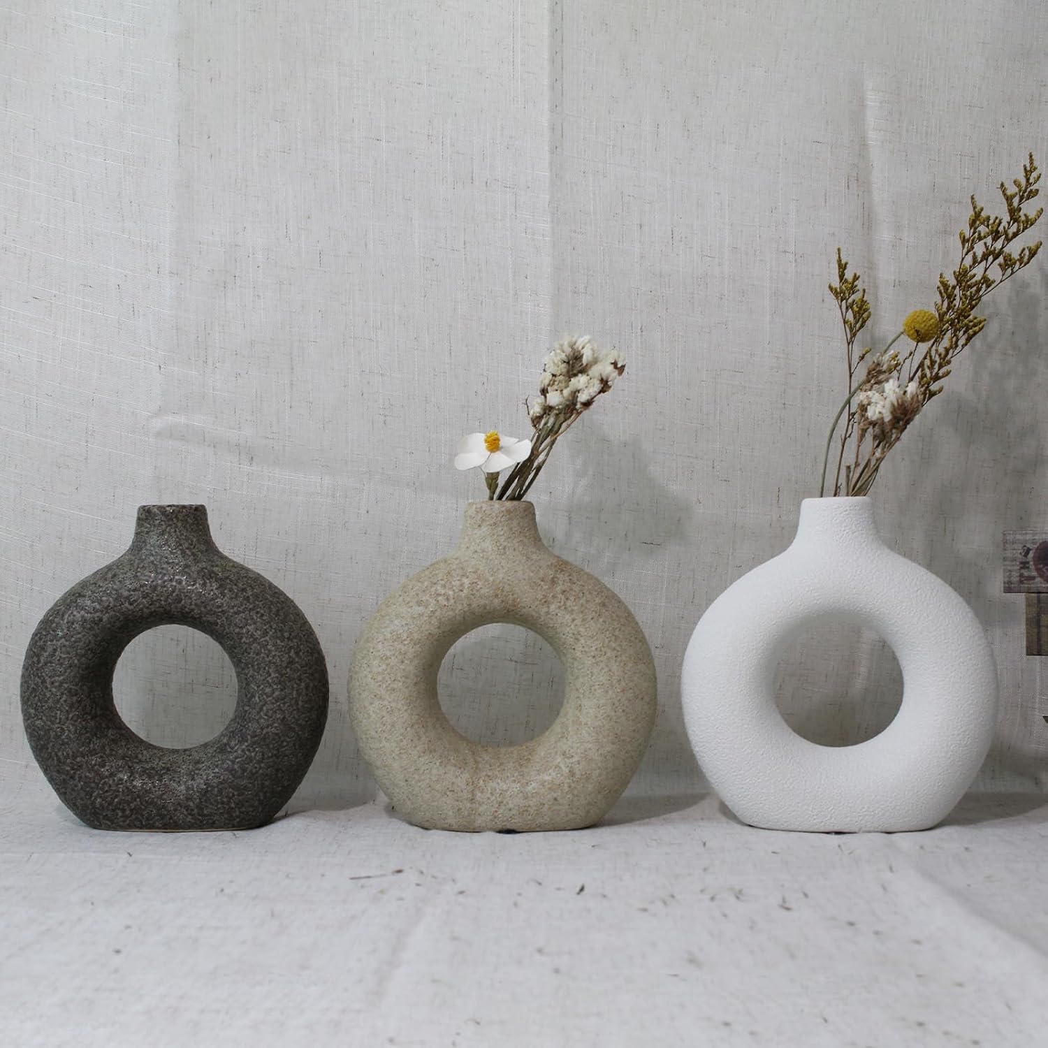 Modern Farmhouse Decorative Vase / Green D / 7 Inch