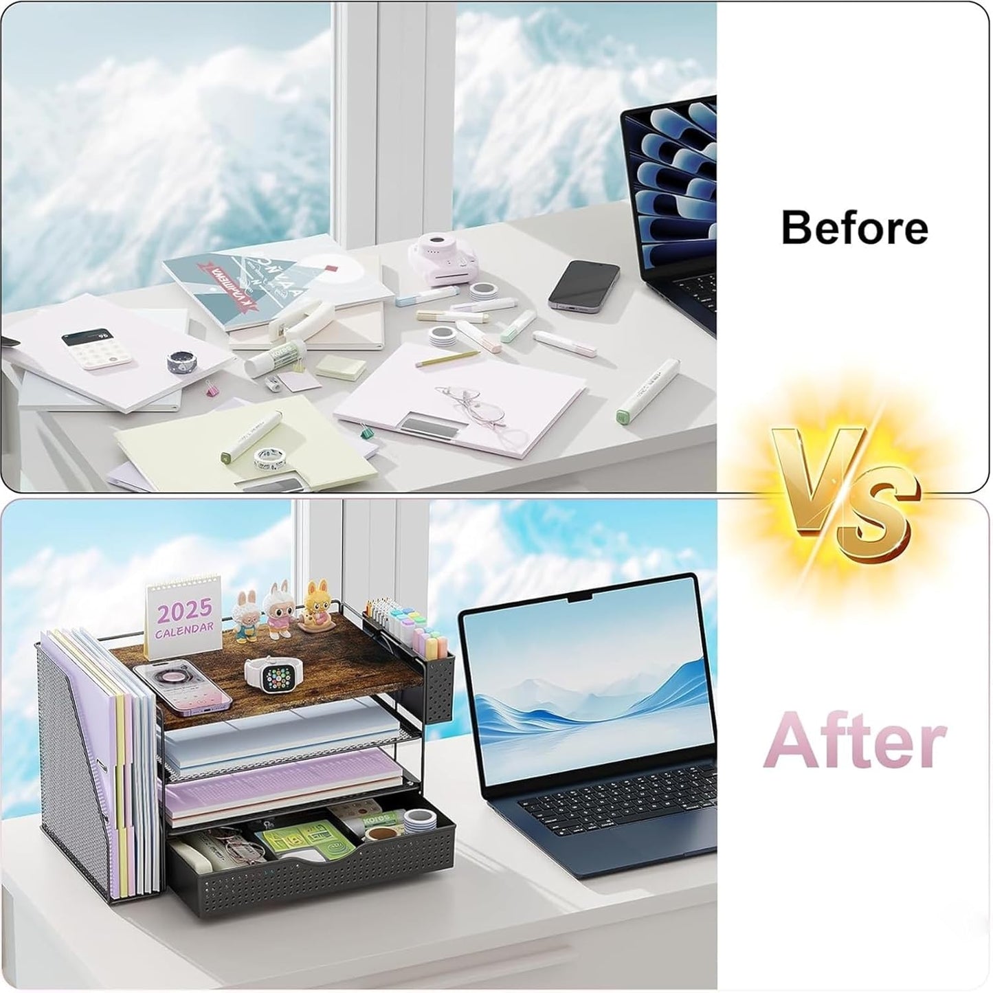 Desk Organizers and Accessories / Wood / 4T with Drawer
