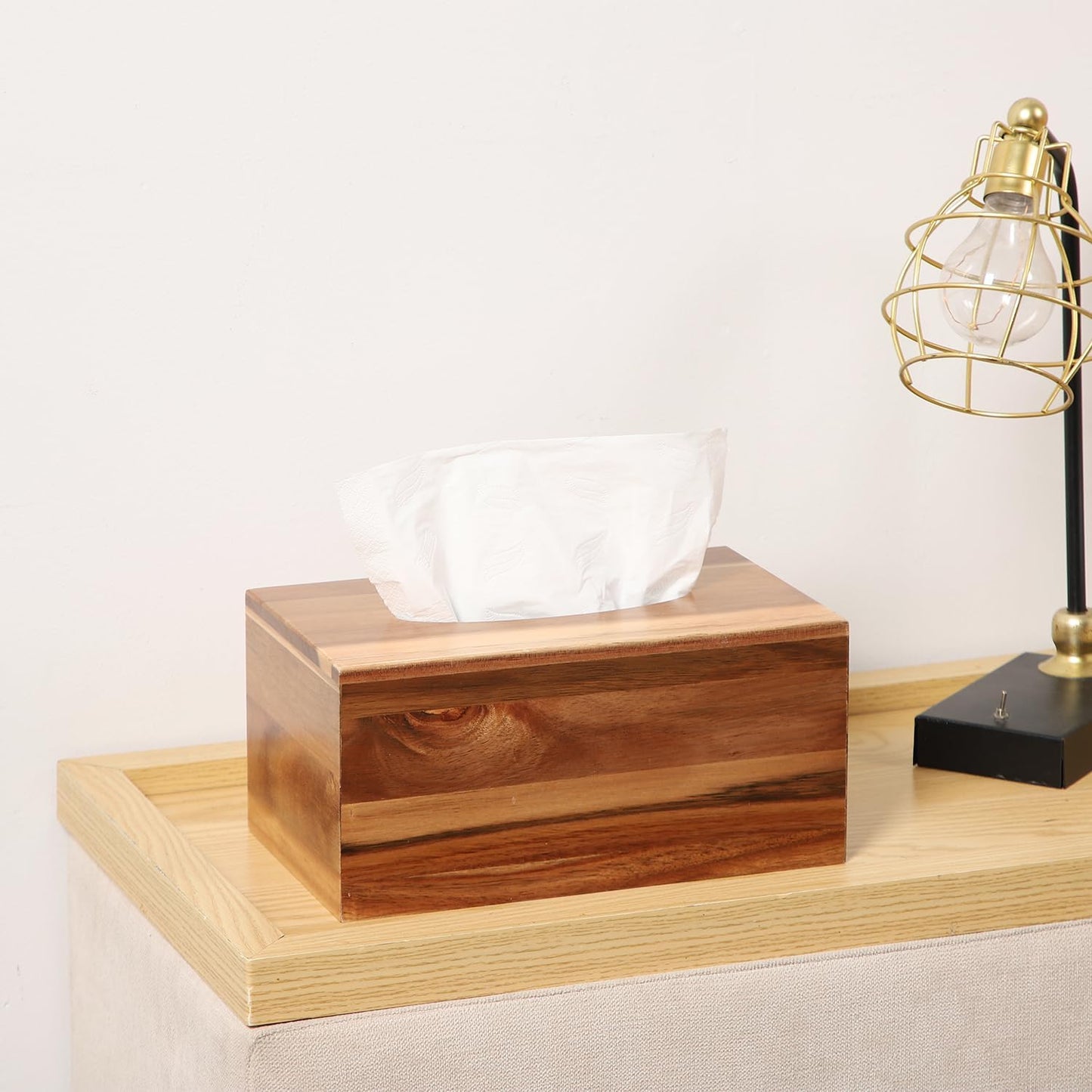 Acacia Wood Tissue Box Cover Rectangle / Acacia-rectangle