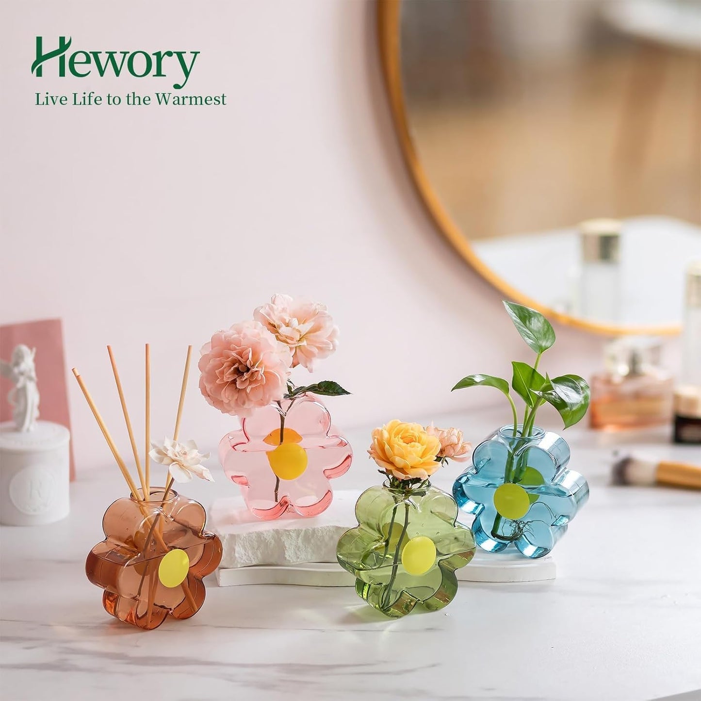 Glass Bud Vases for Centerpieces