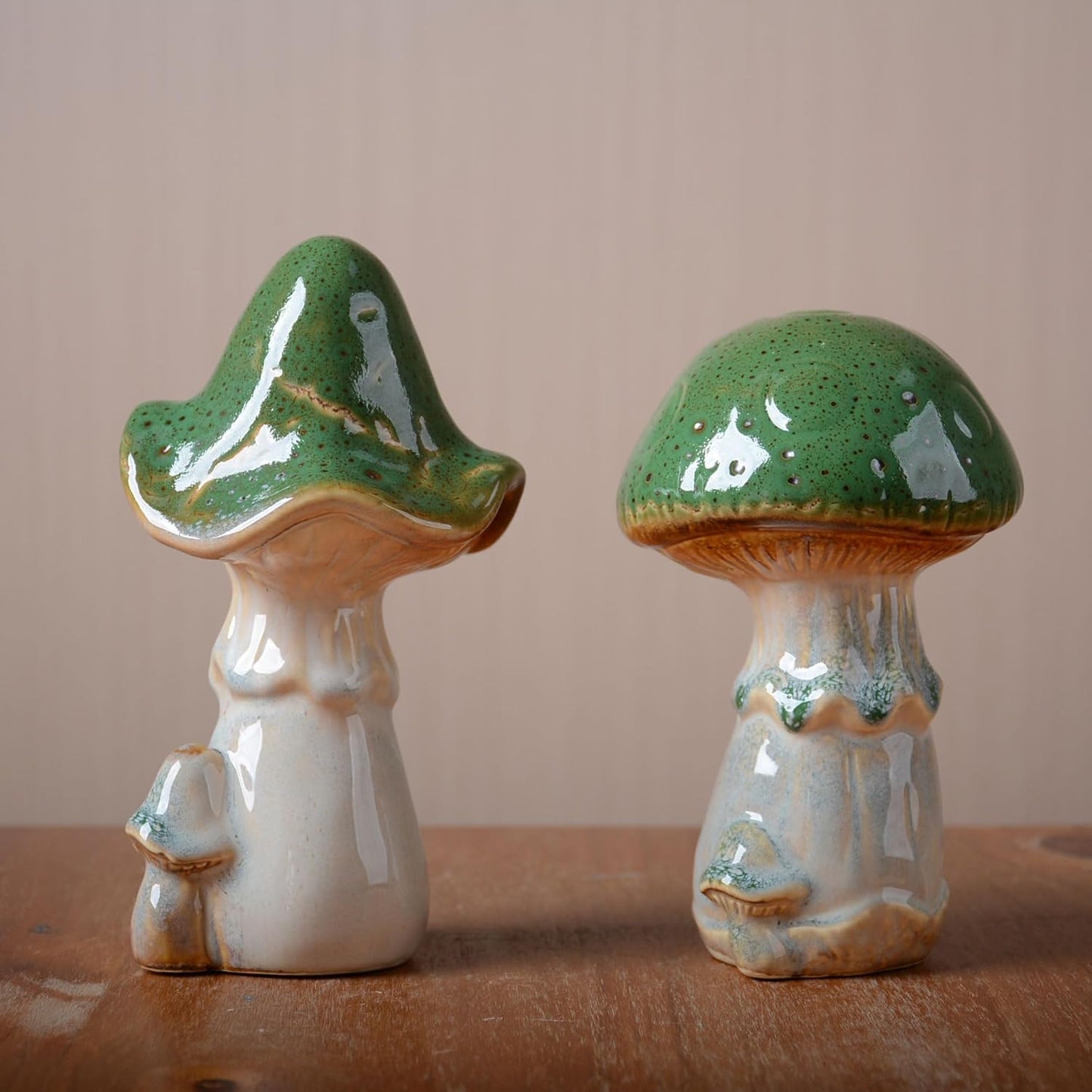 Mushroom Statue Decor Fairy Garden Sculpture Figurine Home Gift Art / 6.5 Inch