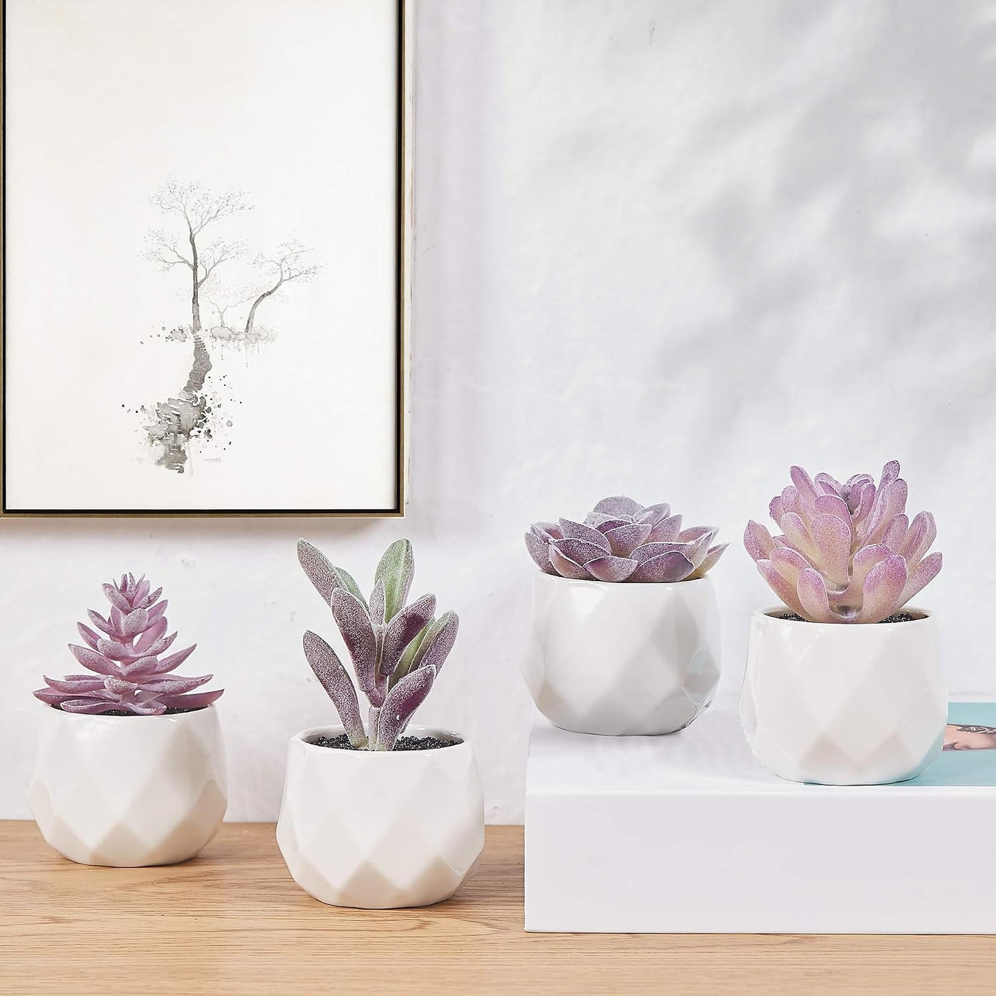 Artificial Desk Plants for Women Desk