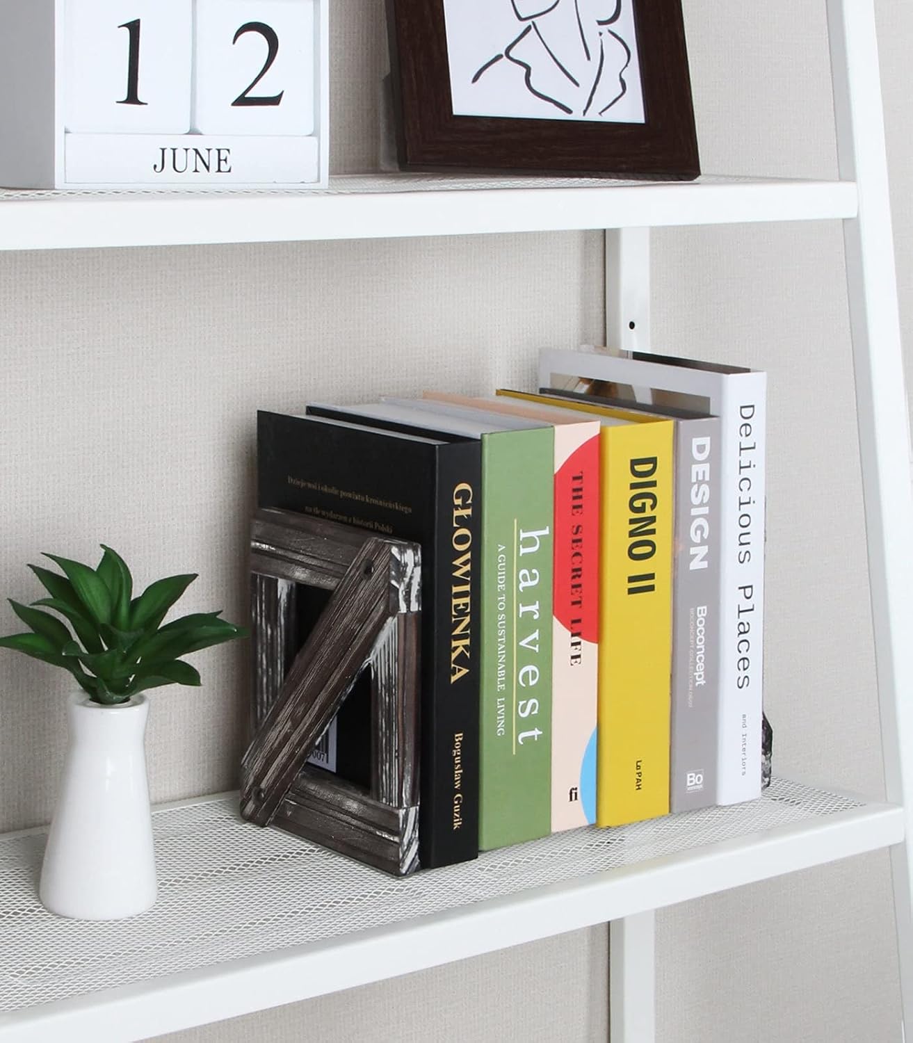 Rustic Bookends 1 Pair / Rustic Wood