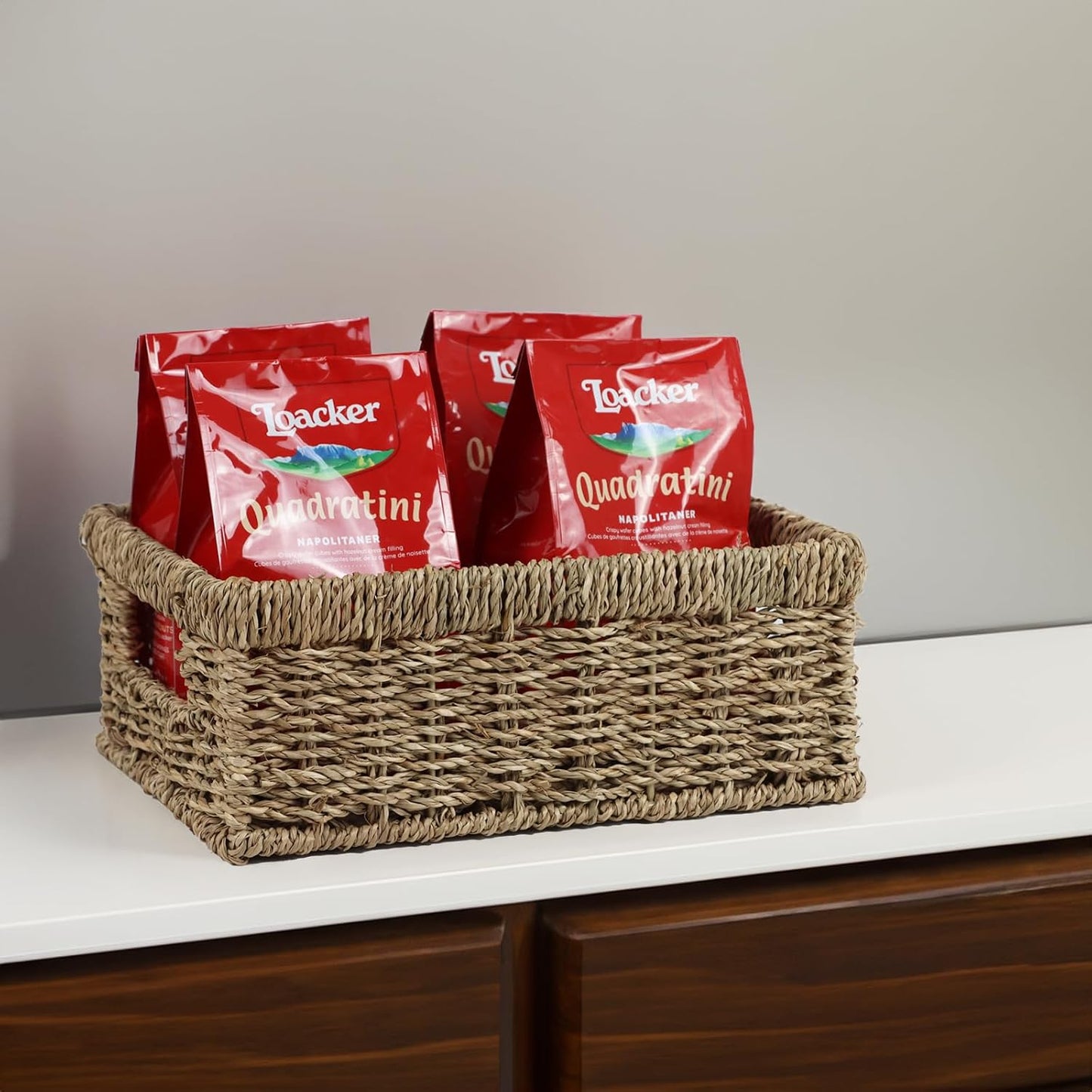 Wicker Baskets / Rattan Woven Basket for Storage / Seagrass / Small