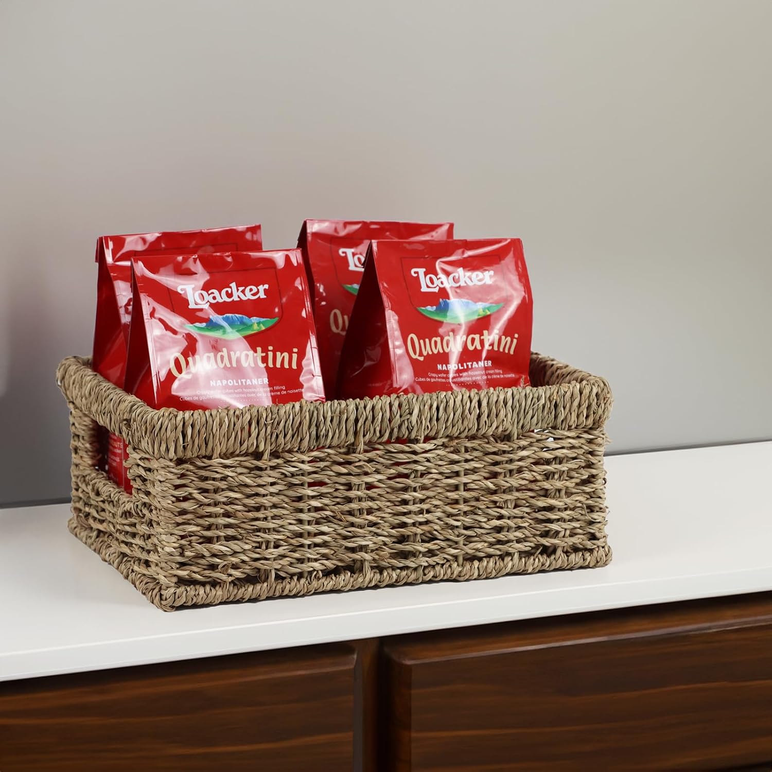 Wicker Baskets / Rattan Woven Basket for Storage / Seagrass / Small
