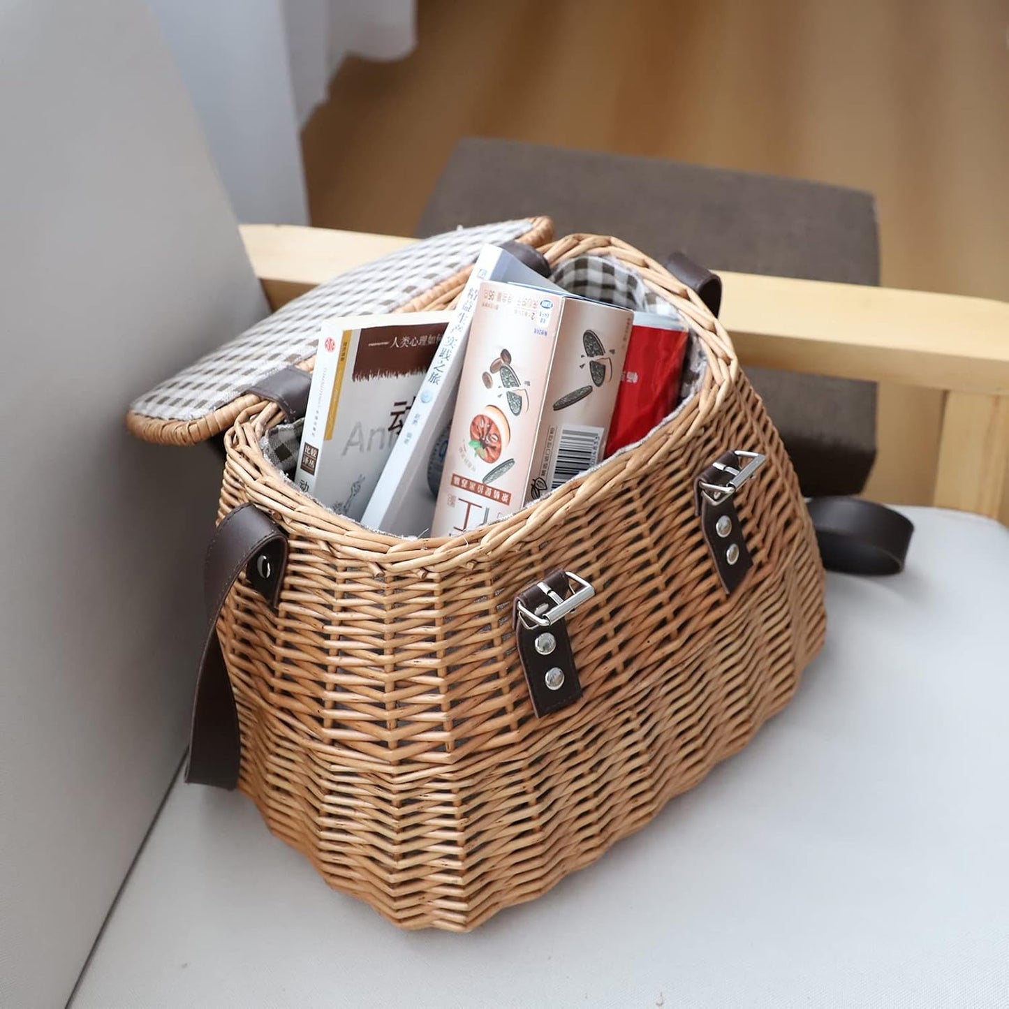 Wicker Picnic Basket / Fishing Creel Basket