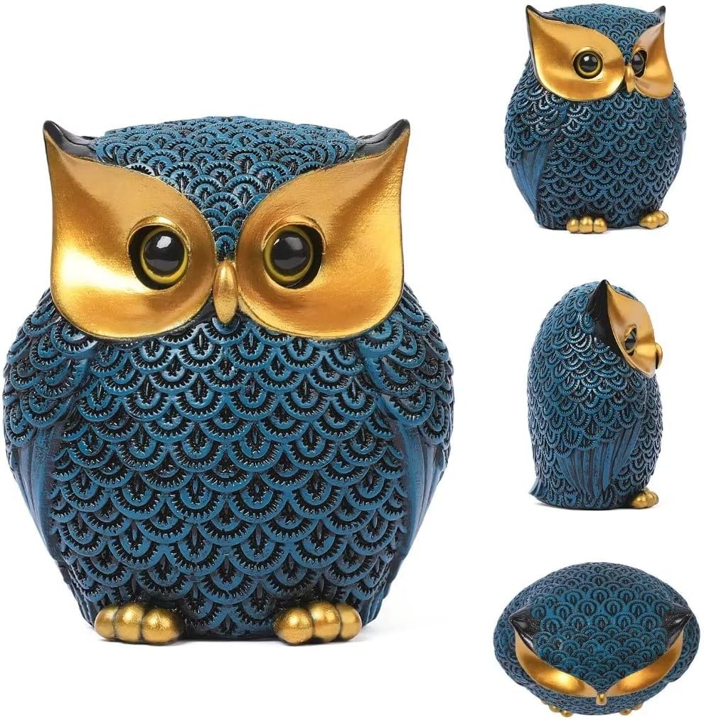 Owl Figurines Home Decor Accents Small Décor Items / Style1-blue